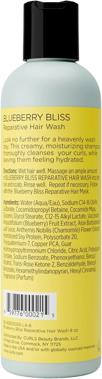 شامپو ترمیم کننده موهای فر بلوبری بلیس، 236 میلی لیتر