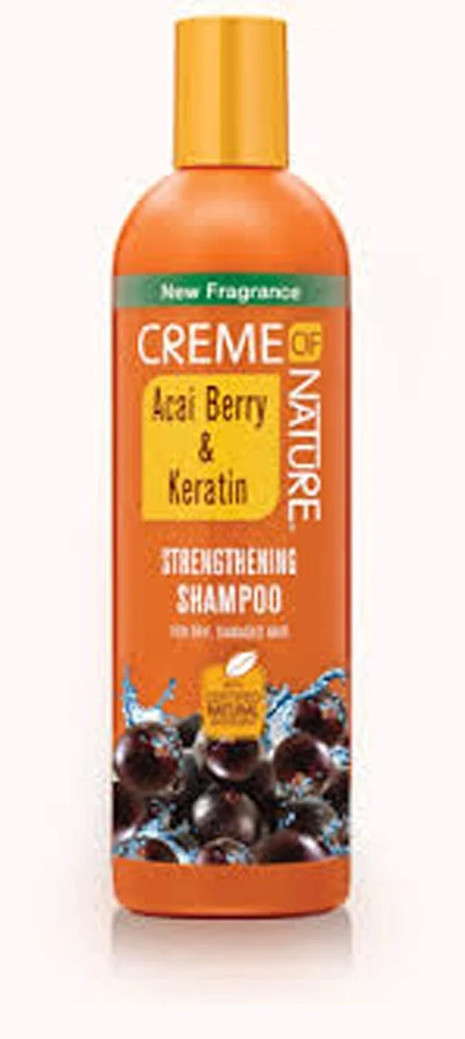 شامپو تقویت کننده کرم آو نیچر، فرمول آکای بری و کراتین برای موهای خشک و آسیب دیده، 355 میلی لیتر شامپو تقویت کننده کرم آو نیچر، فرمول آکای بری و کراتین برای موهای خشک و آسیب دیده، 355 میلی لیتر