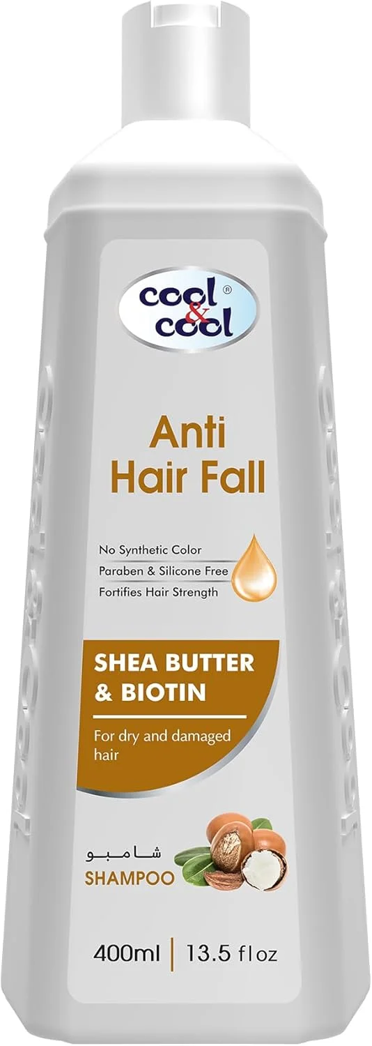 شامپو ضد ریزش مو کول اند کول 400 میلی لیتر، حاوی شی باتر و بیوتین، برای موهای خشک و آسیب دیده، فاقد پارابن و سولفات، مناسب آقایان و بانوان، سفید شامپو ضد ریزش مو کول اند کول 400 میلی لیتر، حاوی شی باتر و بیوتین، برای موهای خشک و آسیب دیده، فاقد پارابن و سولفات، مناسب آقایان و بانوان، سفید