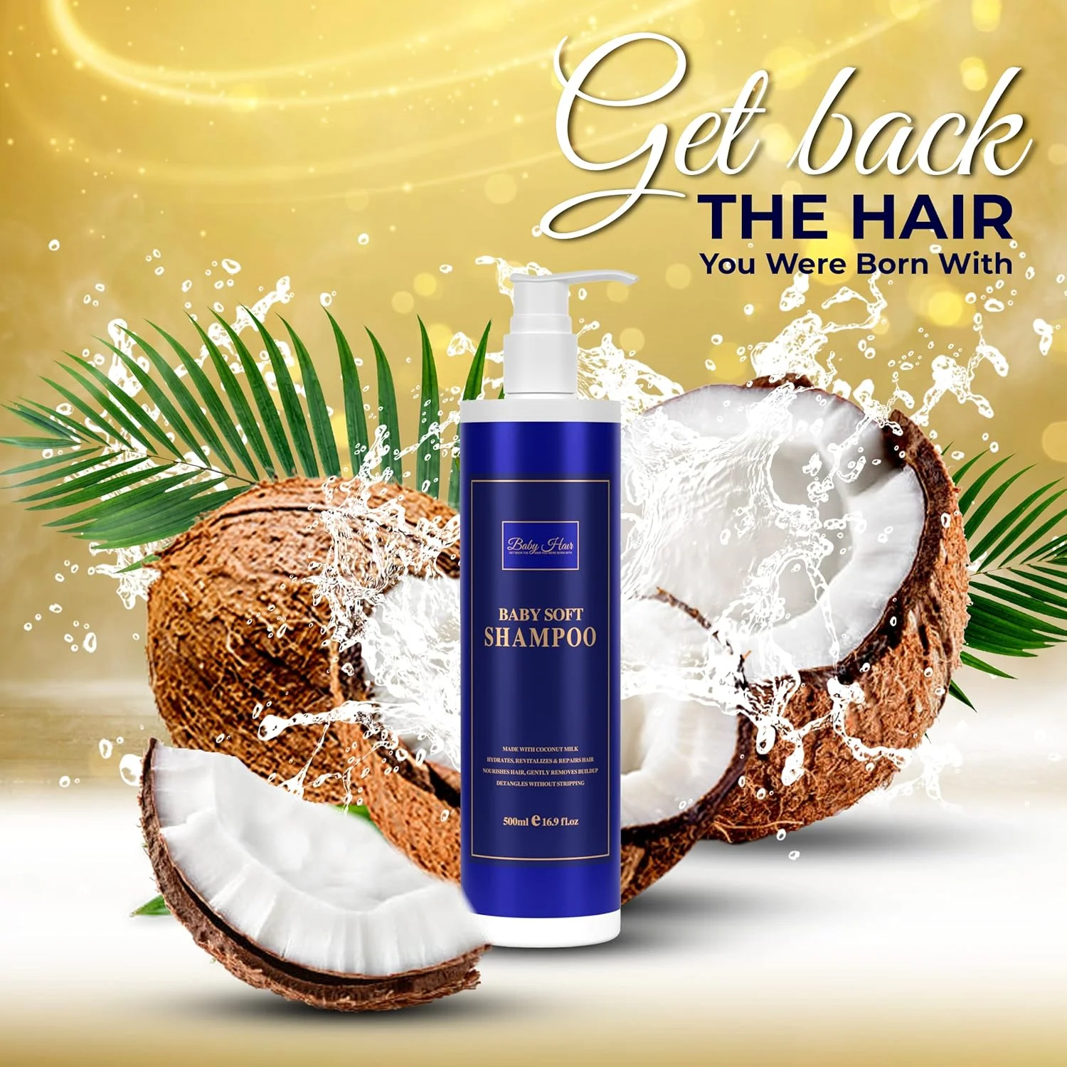 شامپو موی کودک، بهترین شامپو پاک کننده، مرطوب کننده و مغذی حاوی روغن آرگان، جوجوبا، آلوئه ورا و پرو ویتامین ب۵، وگان، بدون سولفات و محافظ رنگ مو، 500 میلی لیتر