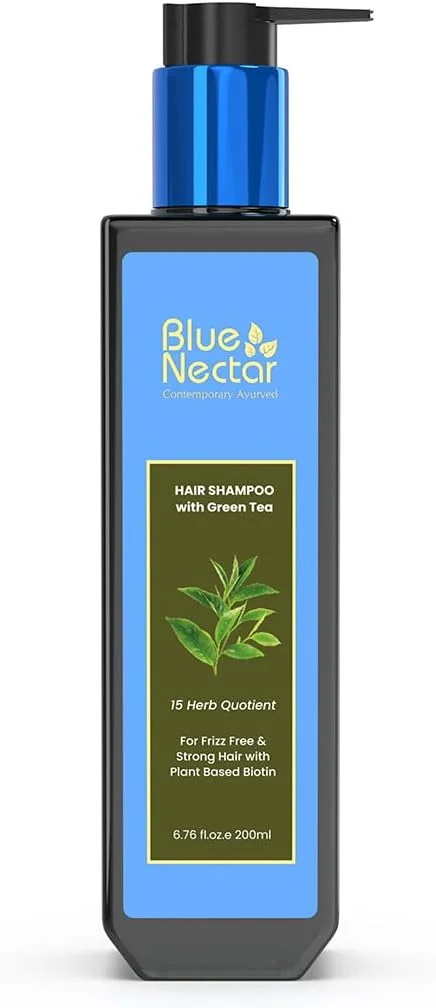 شامپو ضد وز مو Blue Nectar برای موهای خشک و وز | شامپو بیوتین طبیعی برای زنان و مردان (15 گیاه، 200 میلی لیتر)