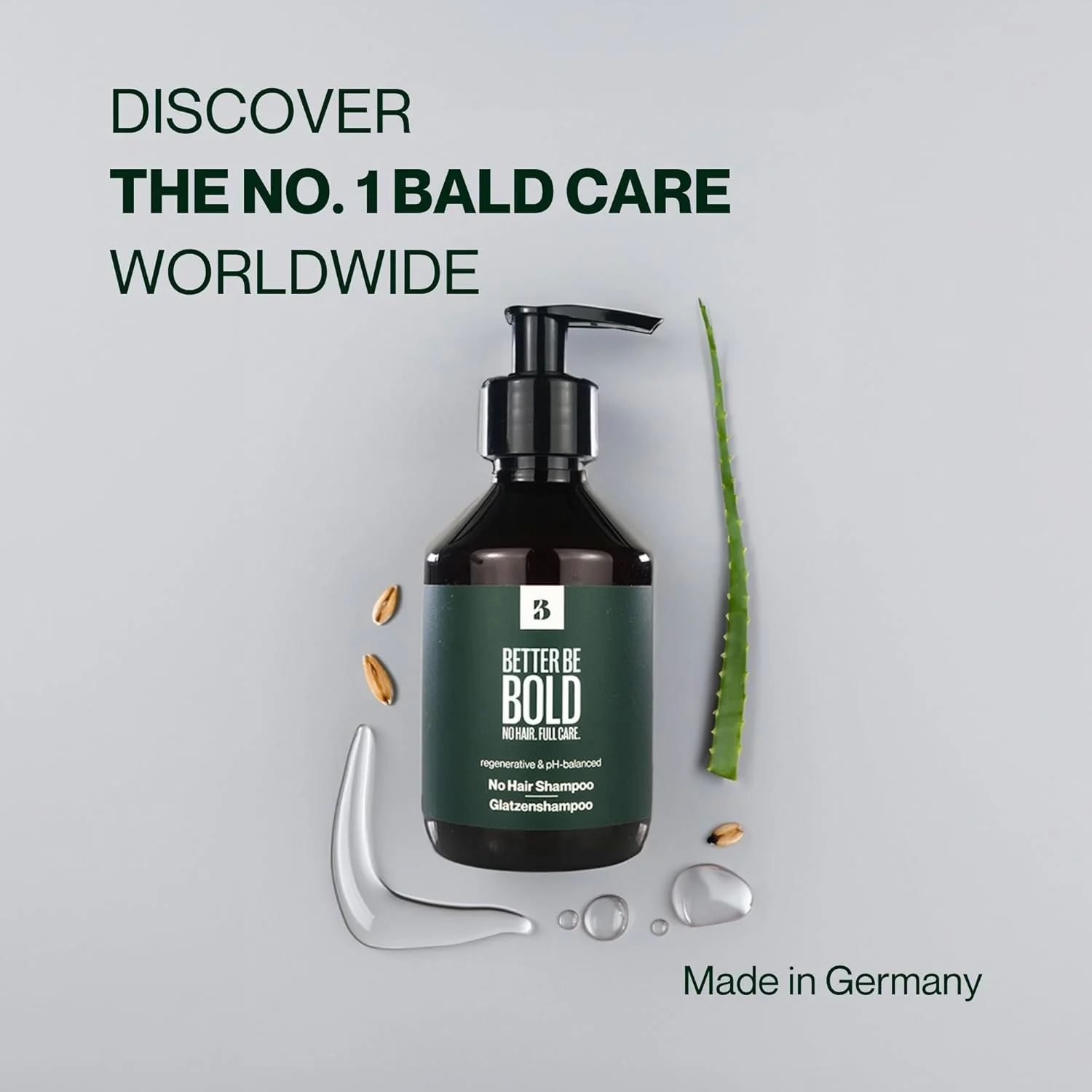 شامپو مغذی سر طاس BETTER BE BOLD (0-6 میلی متر) | پاک کننده موثر | متعادل کننده pH | مرطوب کننده | تسکین دهنده پوست | ترمیم کننده زخم ناشی از سوختگی اصلاح | مراقبت ویژه برای افراد با سر طاس | 200 میلی لیتر شامپو مغذی سر طاس BETTER BE BOLD (0-6 میلی متر) | پاک کننده موثر | متعادل کننده pH | مرطوب کننده | تسکین دهنده پوست | ترمیم کننده زخم ناشی از سوختگی اصلاح | مراقبت ویژه برای افراد با سر طاس | 200 میلی لیتر