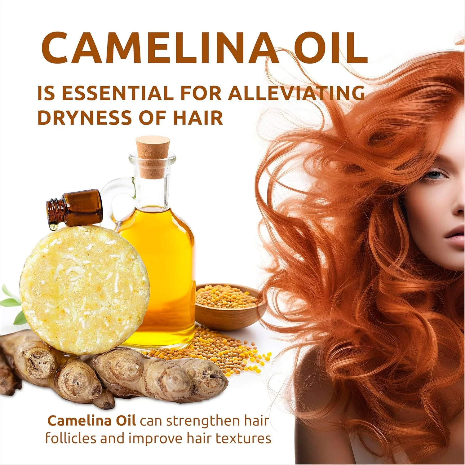 شامپو بار جامد زنجبیل ارگانیک برای رشد مجدد مو | ریشه زنجبیل، روغن کاملینا، زردچوبه، علف لیمو | شامپو ضد ریزش مو، ضد شوره و ضد خارش | ساخت آمریکا (1 بسته) شامپو بار جامد زنجبیل ارگانیک برای رشد مجدد مو | ریشه زنجبیل، روغن کاملینا، زردچوبه، علف لیمو | شامپو ضد ریزش مو، ضد شوره و ضد خارش | ساخت آمریکا (1 بسته)