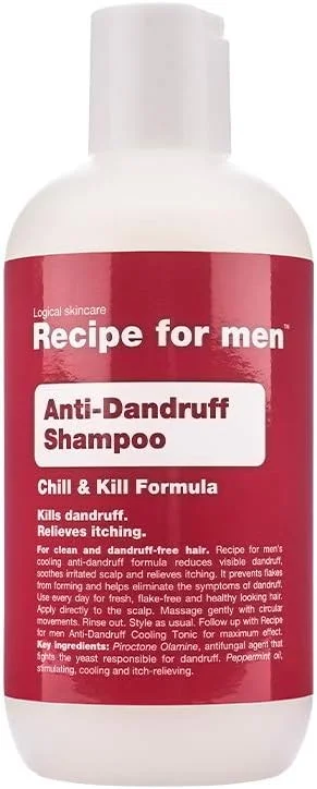 شامپو ضد شوره سر مردانه RECIPE FOR MEN - فرمول خنک کننده برای موهای سالم و بدون شوره، تسکین دهنده و التیام بخش پوست سر، ساخت سوئد، 250 میلی لیتر شامپو ضد شوره سر مردانه RECIPE FOR MEN - فرمول خنک کننده برای موهای سالم و بدون شوره، تسکین دهنده و التیام بخش پوست سر، ساخت سوئد، 250 میلی لیتر