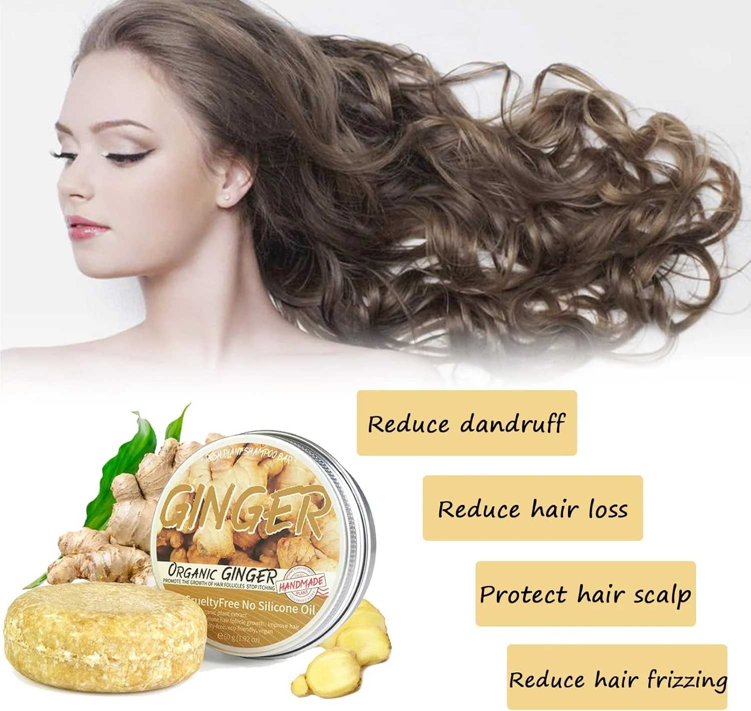 شامپو بار زنجبیلی برای رشد مجدد مو، صابون شامپو گیاهی زنجبیل، شامپو بار زنجبیلی ارگانیک طبیعی، ضد ریزش مو، ضد وز شدن مو، ضد شوره و ضد خارش، محافظت از پوست سر مناسب برای استفاده آقایان و بانوان (2 عدد) شامپو بار زنجبیلی برای رشد مجدد مو، صابون شامپو گیاهی زنجبیل، شامپو بار زنجبیلی ارگانیک طبیعی، ضد ریزش مو، ضد وز شدن مو، ضد شوره و ضد خارش، محافظت از پوست سر مناسب برای استفاده آقایان و بانوان (2 عدد)