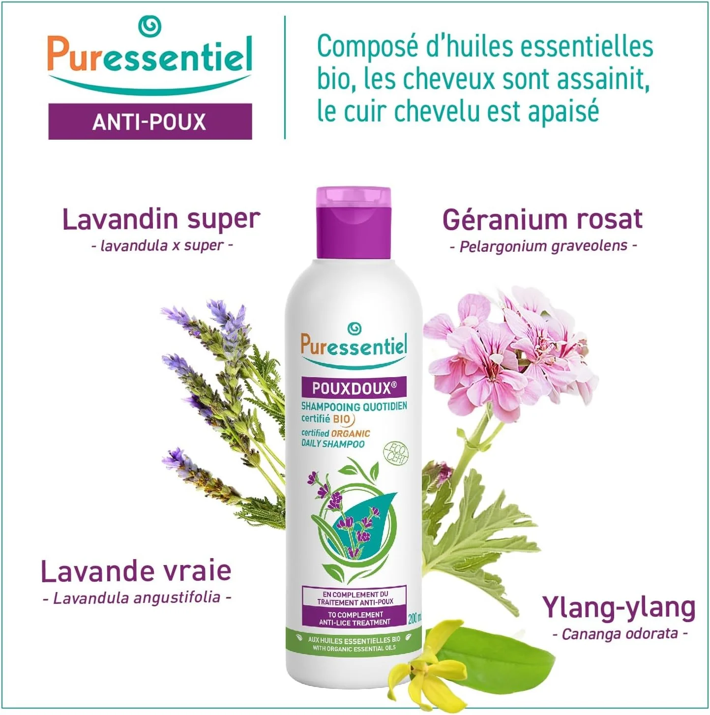 شامپو روزانه ارگانیک ضد شپش پورسنتال 200 میلی لیتر - برای استفاده پس از لوسیون ضد شپش - پاک کننده پوست سر شامپو روزانه ارگانیک ضد شپش پورسنتال 200 میلی لیتر - برای استفاده پس از لوسیون ضد شپش - پاک کننده پوست سر