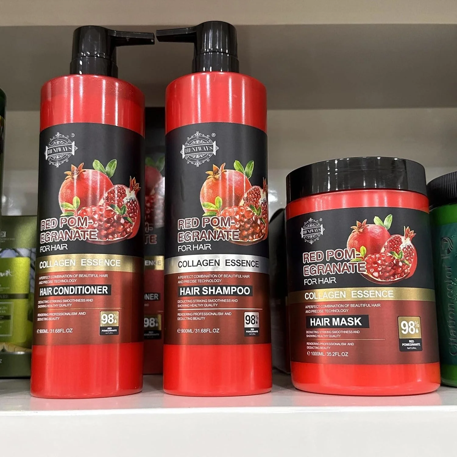 شامپو کلاژن انار قرمز Protein Queen HENIWAYS، مراقبت شخصی مو، جلوگیری از ریزش مو، ضد شوره شامپو کلاژن انار قرمز Protein Queen HENIWAYS، مراقبت شخصی مو، جلوگیری از ریزش مو، ضد شوره
