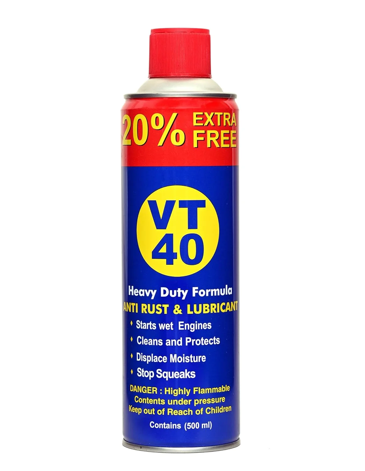 اسپری ضد زنگ و روان کننده چند منظوره VINSTAR AUTOCARE VT-40، حجم 500 میلی لیتر با فرمول قوی (1 عدد)