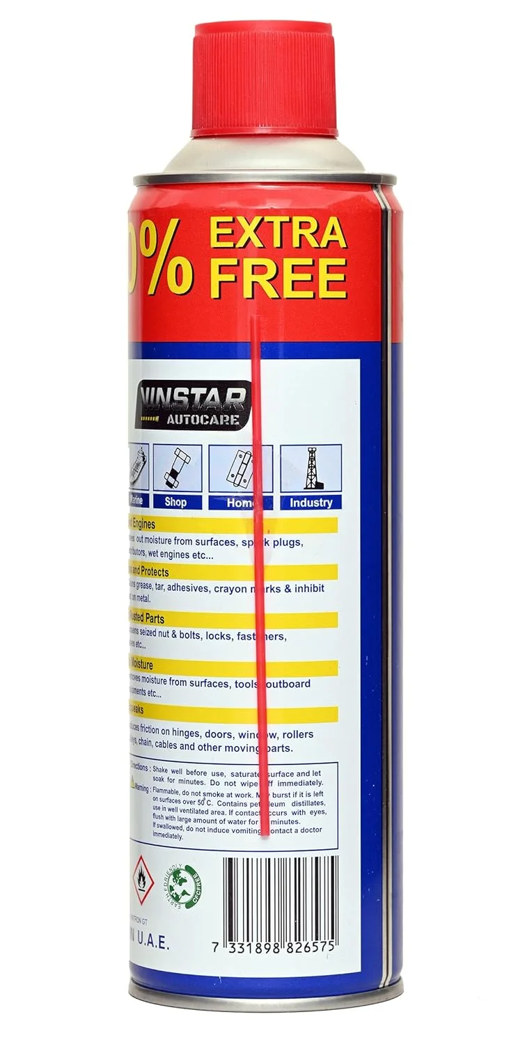 اسپری ضد زنگ و روان کننده چند منظوره VINSTAR AUTOCARE VT-40، حجم 500 میلی لیتر با فرمول قوی (1 عدد)