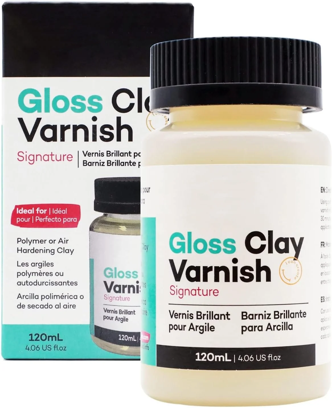 ورنی وکسیمیند برای خمیر پلیمری و خمیر هوا خشک، 120 میلی لیتر، لعاب شفاف براق برای خمیر، پوشش محافظ براق برای سفالگری، صنایع دستی DIY، مجسمه ها، پروژه های هنری