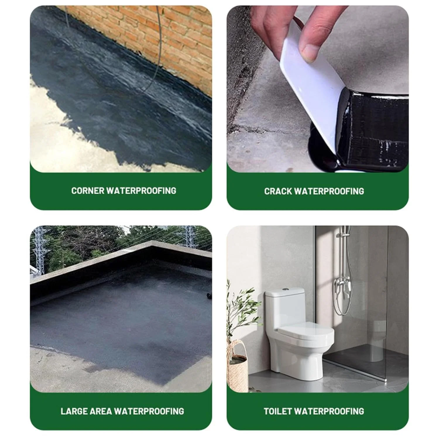 درزگیر ضد آب لاستیک مایع، پرکننده ترک سیمان با الاستیسیته بالا، پوشش چند منظوره ضد آب، چسب ضد آب، پوشش ضد آب داخلی و خارجی، 500 گرم