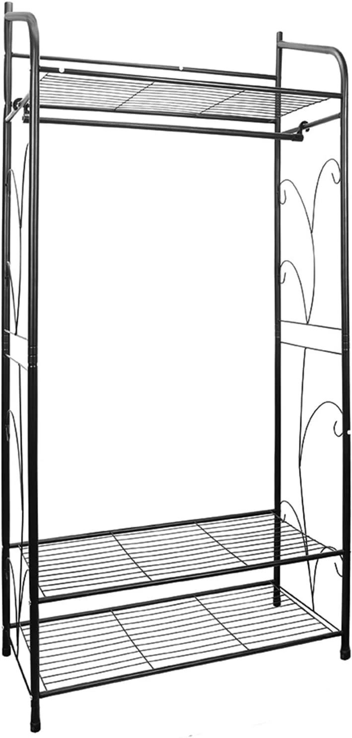 AQHCGS Wardrobe Wall Coat Rack Store Hanger Floor Shoe Rack Metal Clothes Wardrobes Stand for Furniture on Wheels Industrial Style Furniture