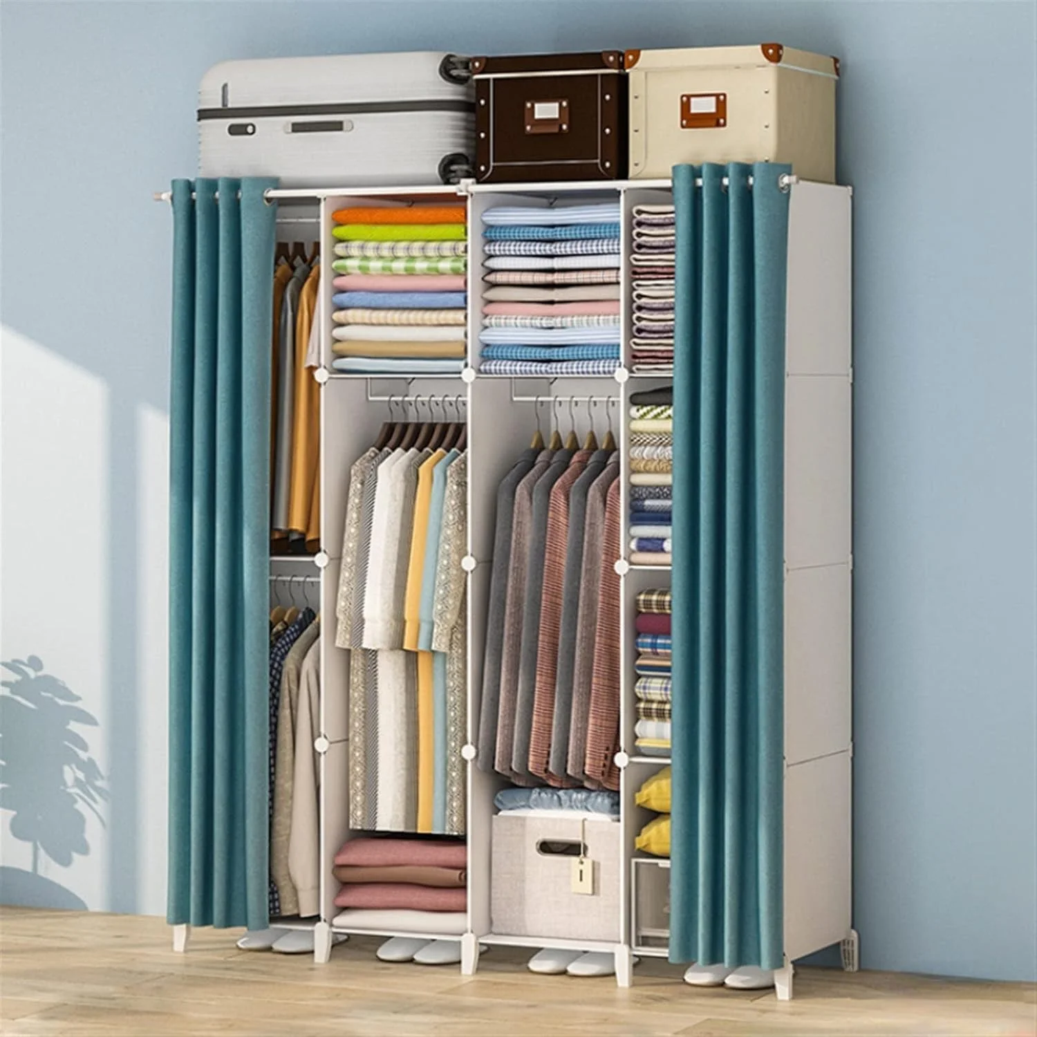 کمد لباس AQHCGS، کمد لباس غیر بافته، کمدهای پلاستیکی اتاق خواب، کابینت نگهداری، کمدهای لباس ساده، سازمان دهنده کمد لباس، مبلمان کمد لباس کودک