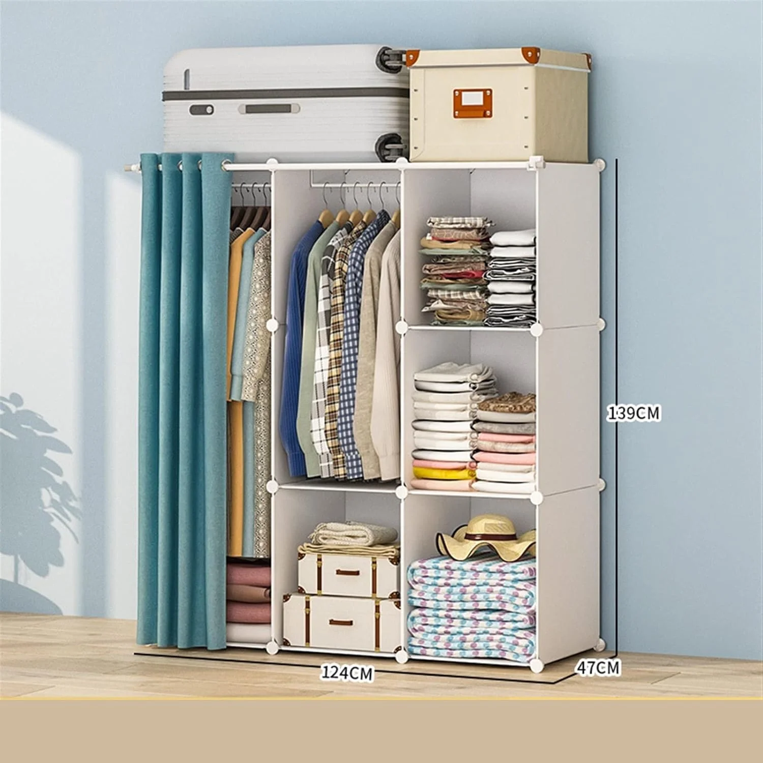 کمد لباس AQHCGS، کمد لباس غیر بافته، کمدهای پلاستیکی اتاق خواب، کابینت نگهداری، کمدهای لباس ساده، سازمان دهنده کمد لباس، مبلمان کمد لباس کودک