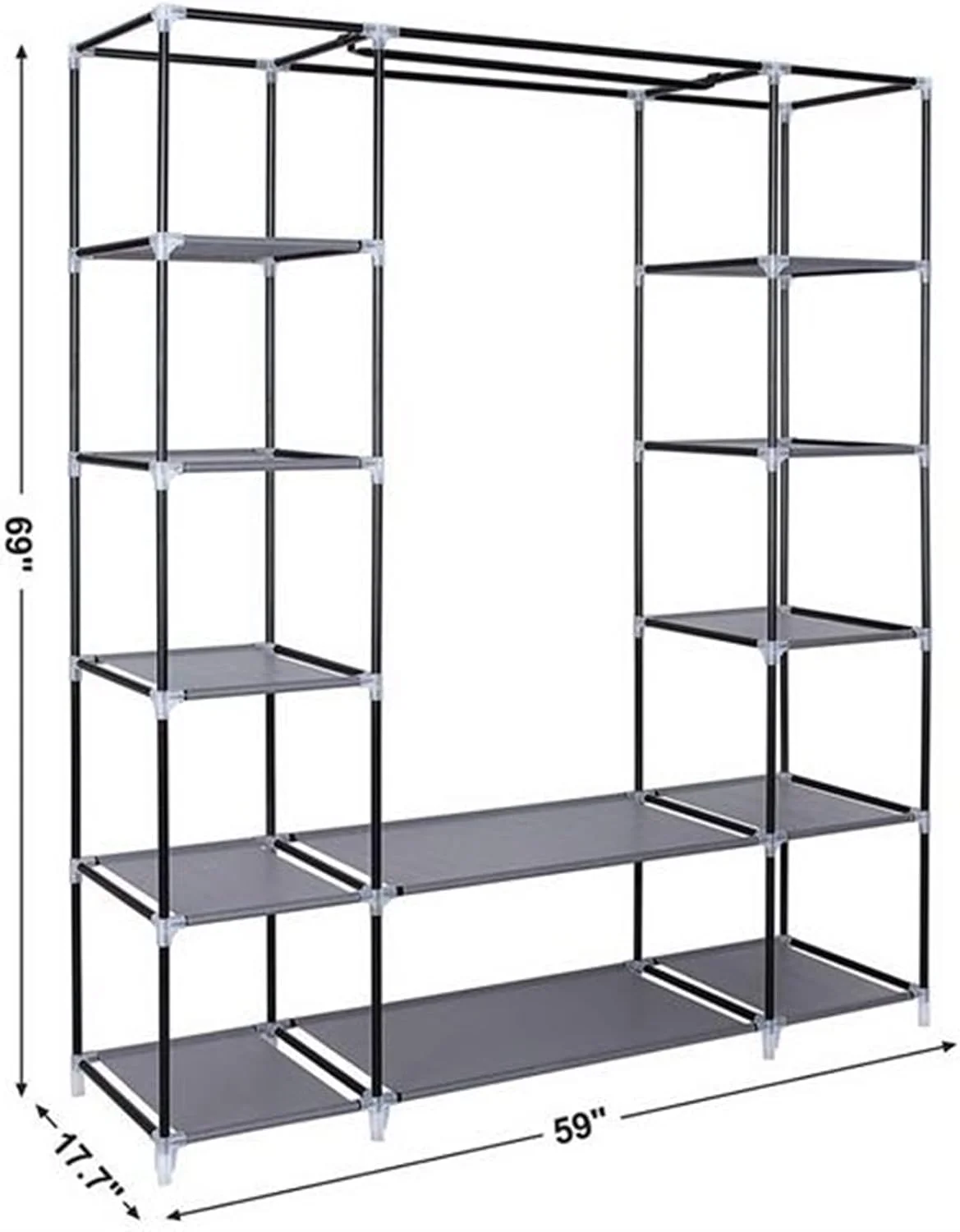 کمد لباس غیر بافته قابل حمل AQHCGS، سازمان دهنده کمد لباس، مونتاژ سریع و آسان، فوق العاده محکم و بادوام