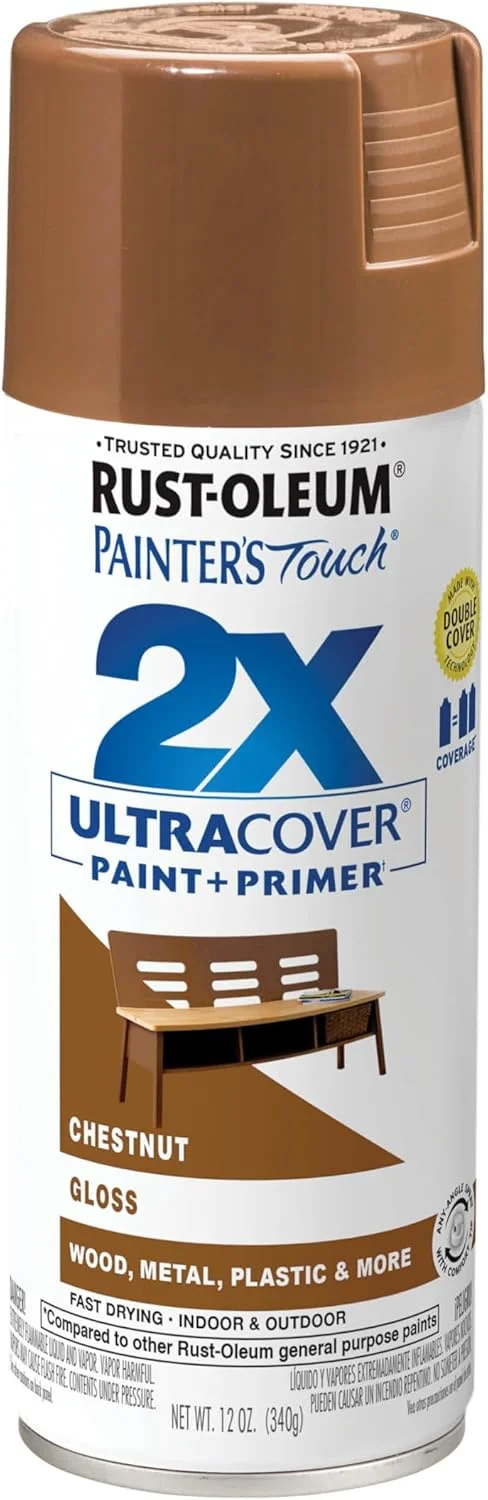 رنگ و پرایمر Rust-Oleum Painter's Touch 2X Ultra Cover، 340 گرم، قهوه ای براق