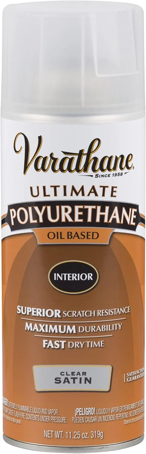 اسپری پرداخت چوب پلی یورتان Rust-Oleum 9181 Varathane، ساتن، 332 میلی لیتر، چند رنگ