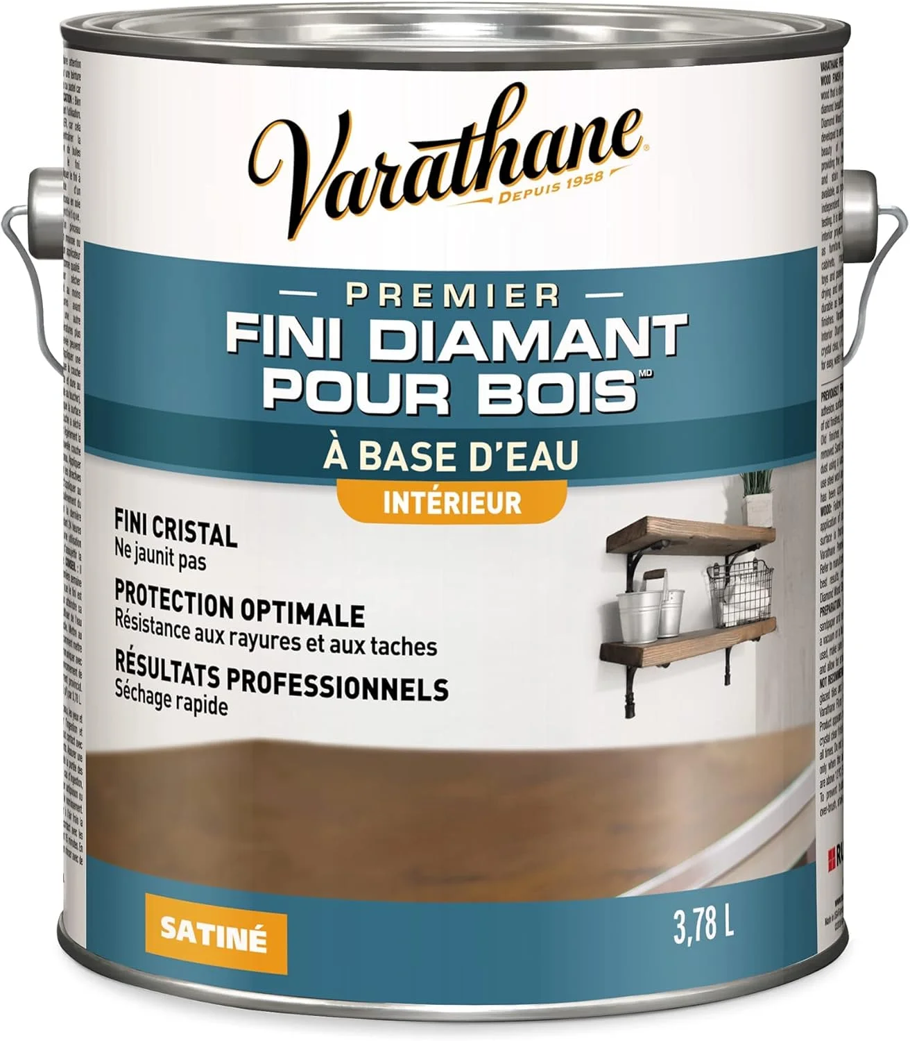 واراثان گالن ساتن پلی یورتان الماسه بر پایه آب برای محافظت در برابر خراش و لکه روغن RUST-OLEUM 200231