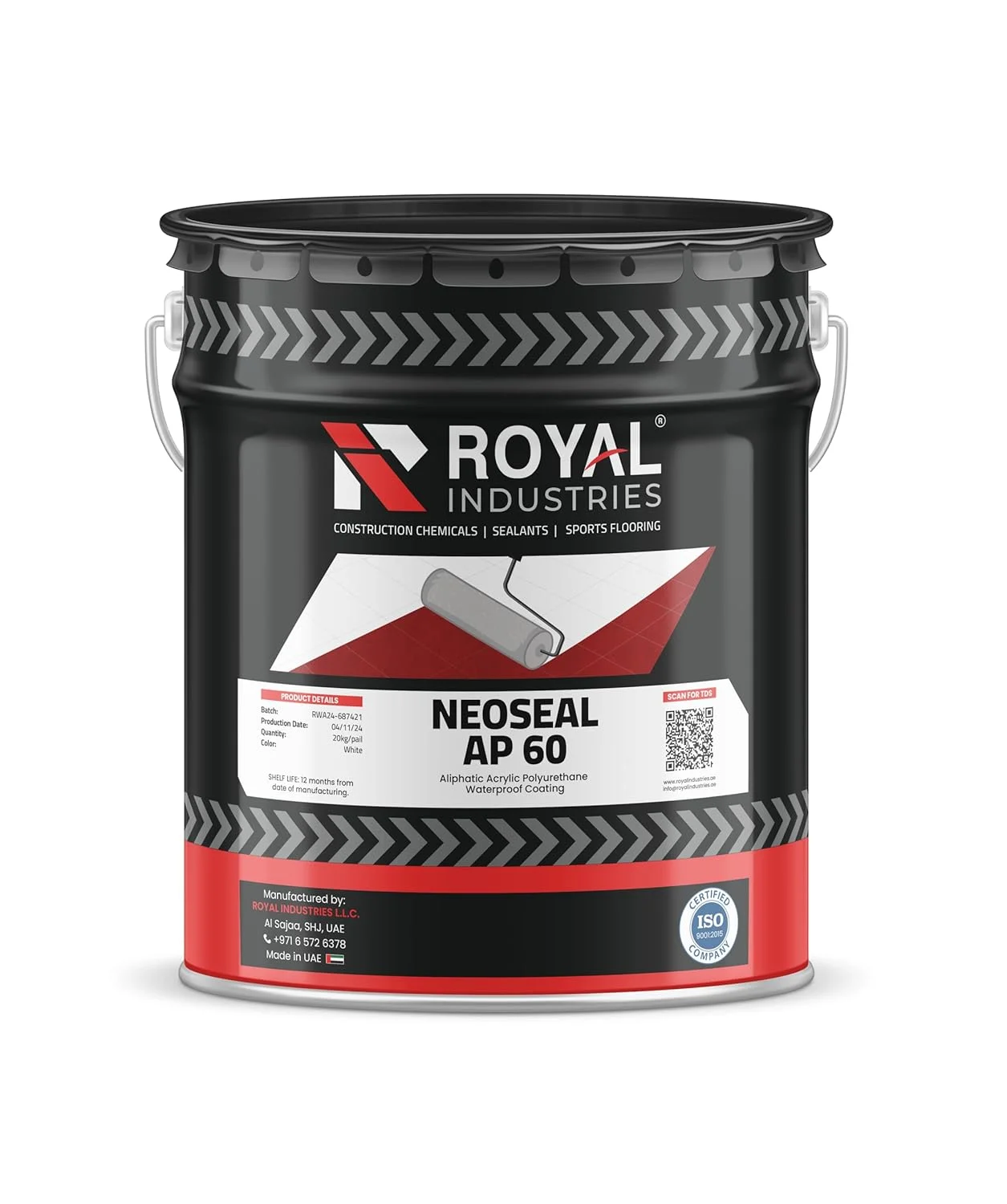 پوشش ضد آب پلی یورتان اکریلیک آلیفاتیک Royal Industries Neoseal AP 60