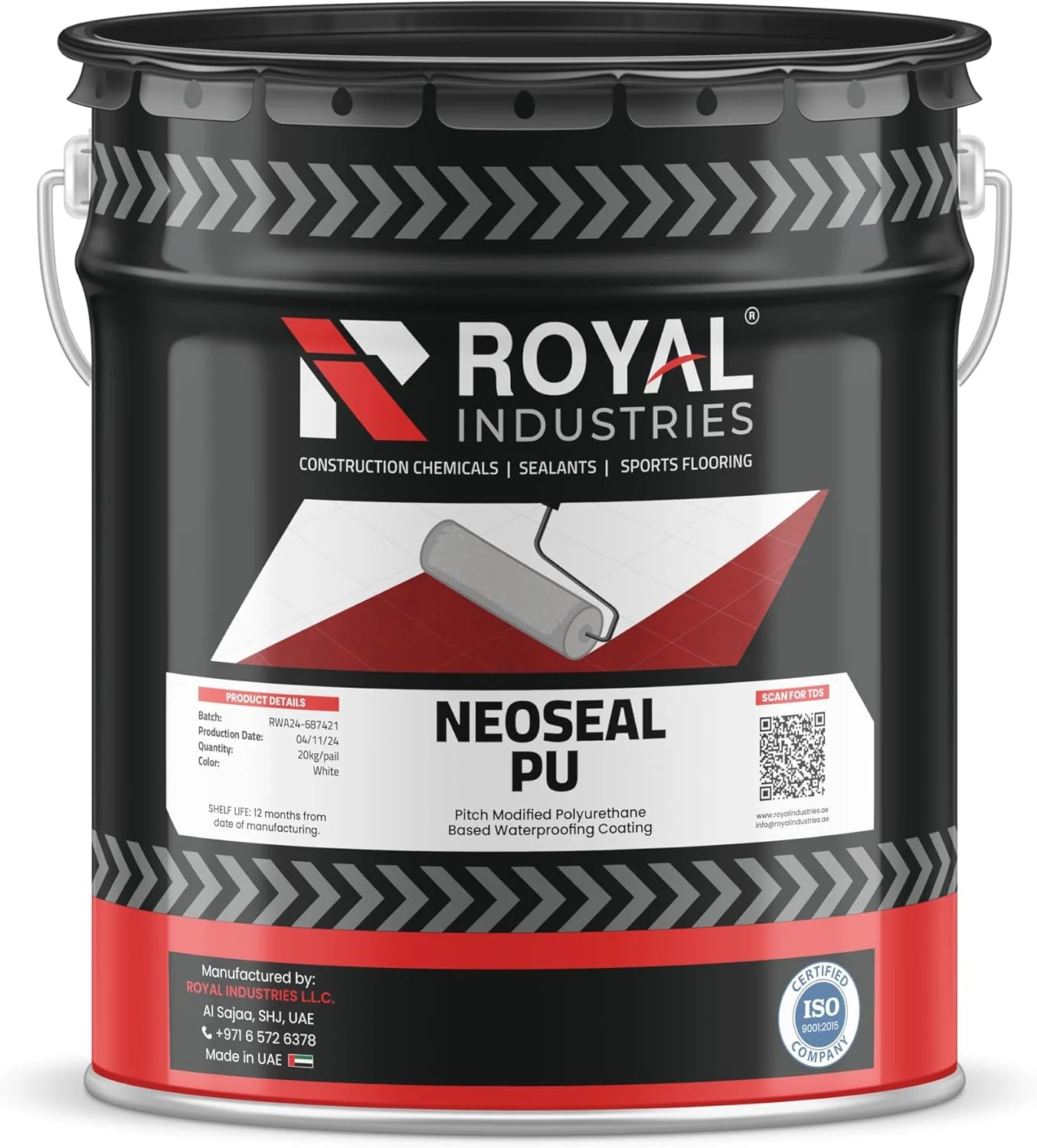 پوشش ضد آب پلی یورتان اصلاح شده با قیر NEOSEAL PU رویال اینداستریز