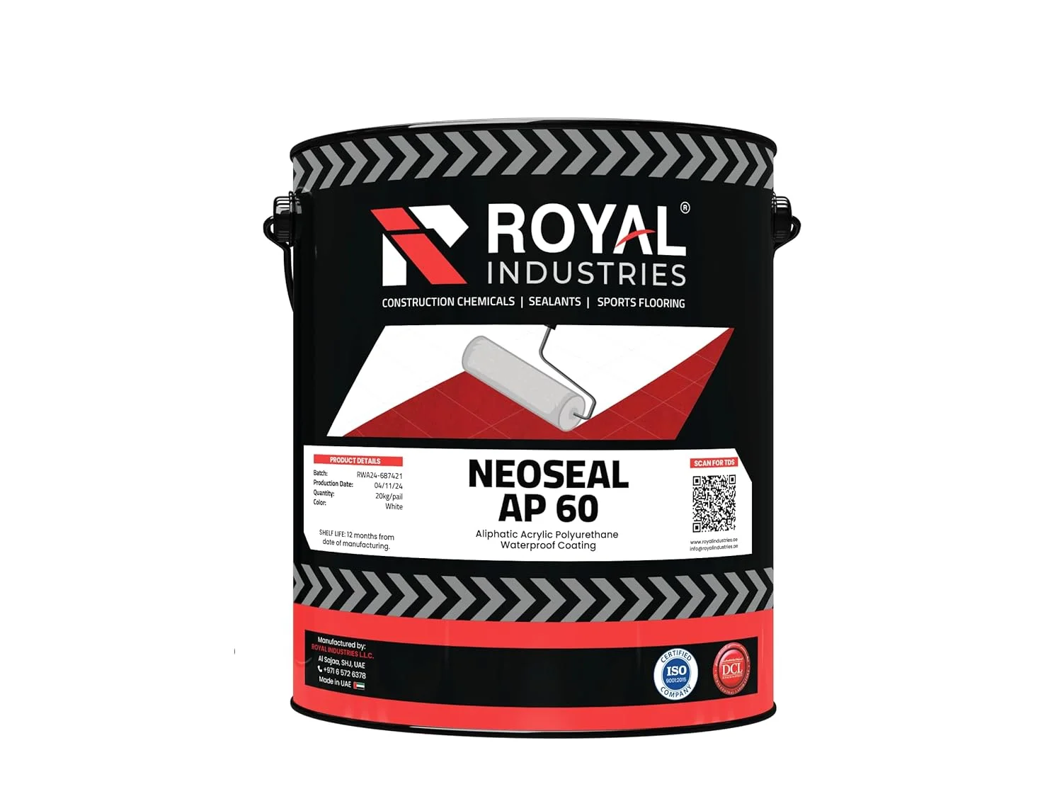 پوشش ضد آب پلی یورتان اکریلیک آلیفاتیک Royal Industries Neoseal AP 60