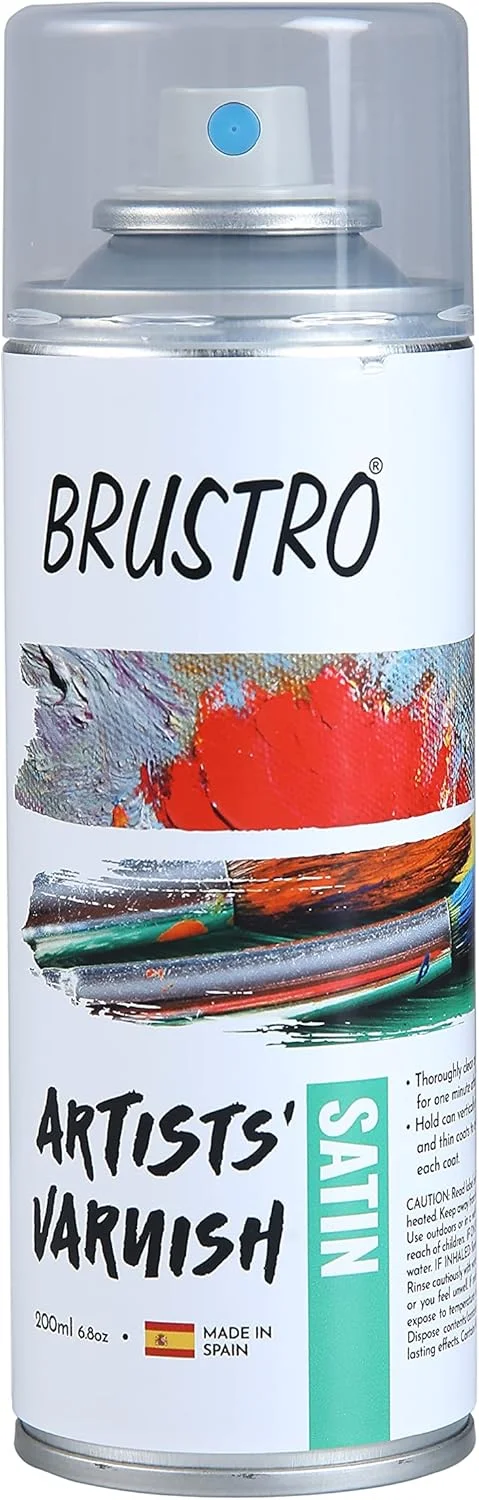اسپری ورنی هنرمند Brustro | 200 میلی لیتر | پوشش ساتن | پوشش عالی برای نقاشی های اکریلیک، آبرنگ، رنگ روغن، غیر سمی، شفاف، مناسب بوم، کاغذ و محافظت از آثار هنری. اسپری ورنی هنرمند Brustro | 200 میلی لیتر | پوشش ساتن | پوشش عالی برای نقاشی های اکریلیک، آبرنگ، رنگ روغن، غیر سمی، شفاف، مناسب بوم، کاغذ و محافظت از آثار هنری.