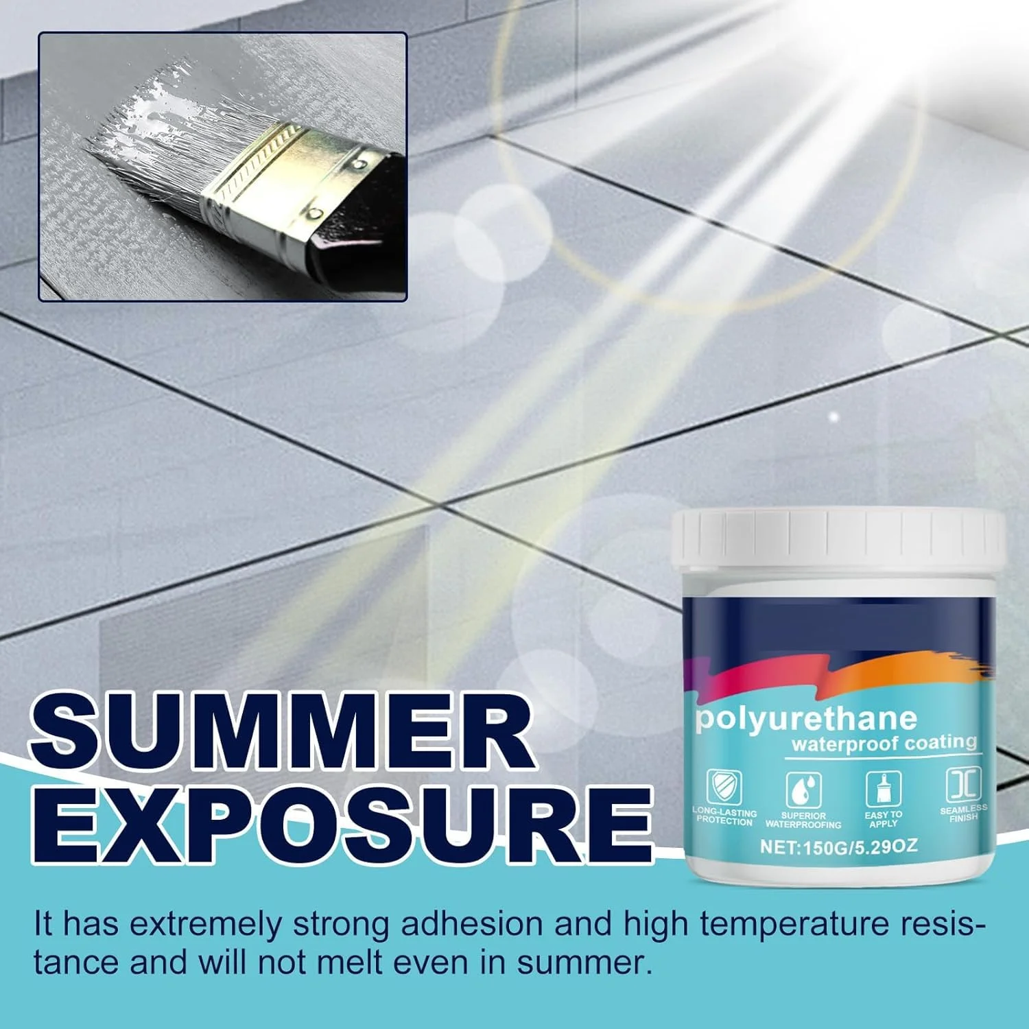 پوشش ضد آب پلی یورتان NALACAL، عامل ضد نشتی نامرئی فوق العاده قوی، پوشش ضد آب شفاف، برای حمام، دوش، سقف، چوب، داخلی و خارجی (خاکستری، 150 گرم) پوشش ضد آب پلی یورتان NALACAL، عامل ضد نشتی نامرئی فوق العاده قوی، پوشش ضد آب شفاف، برای حمام، دوش، سقف، چوب، داخلی و خارجی (خاکستری، 150 گرم)