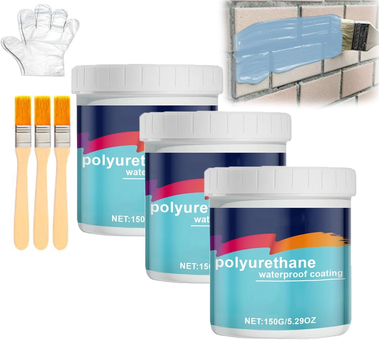 پوشش ضد آب پلی یورتان JIJIAOVE، پوشش تعمیر نشتی ضد آب پلی یورتان فوق العاده قوی، چسب درزگیر پوشش پلی یورتان 150 گرمی برای سقف، دیوار، حمام، چوب (3 عدد، آبی) پوشش ضد آب پلی یورتان JIJIAOVE، پوشش تعمیر نشتی ضد آب پلی یورتان فوق العاده قوی، چسب درزگیر پوشش پلی یورتان 150 گرمی برای سقف، دیوار، حمام، چوب (3 عدد، آبی)