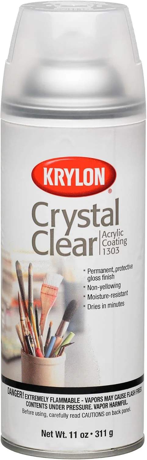 پوشش اکریلیک شفاف کریستالی Krylon 1303، اسپری هنری، 311 گرم (بسته 6 عددی) پوشش اکریلیک شفاف کریستالی Krylon 1303، اسپری هنری، 311 گرم (بسته 6 عددی)