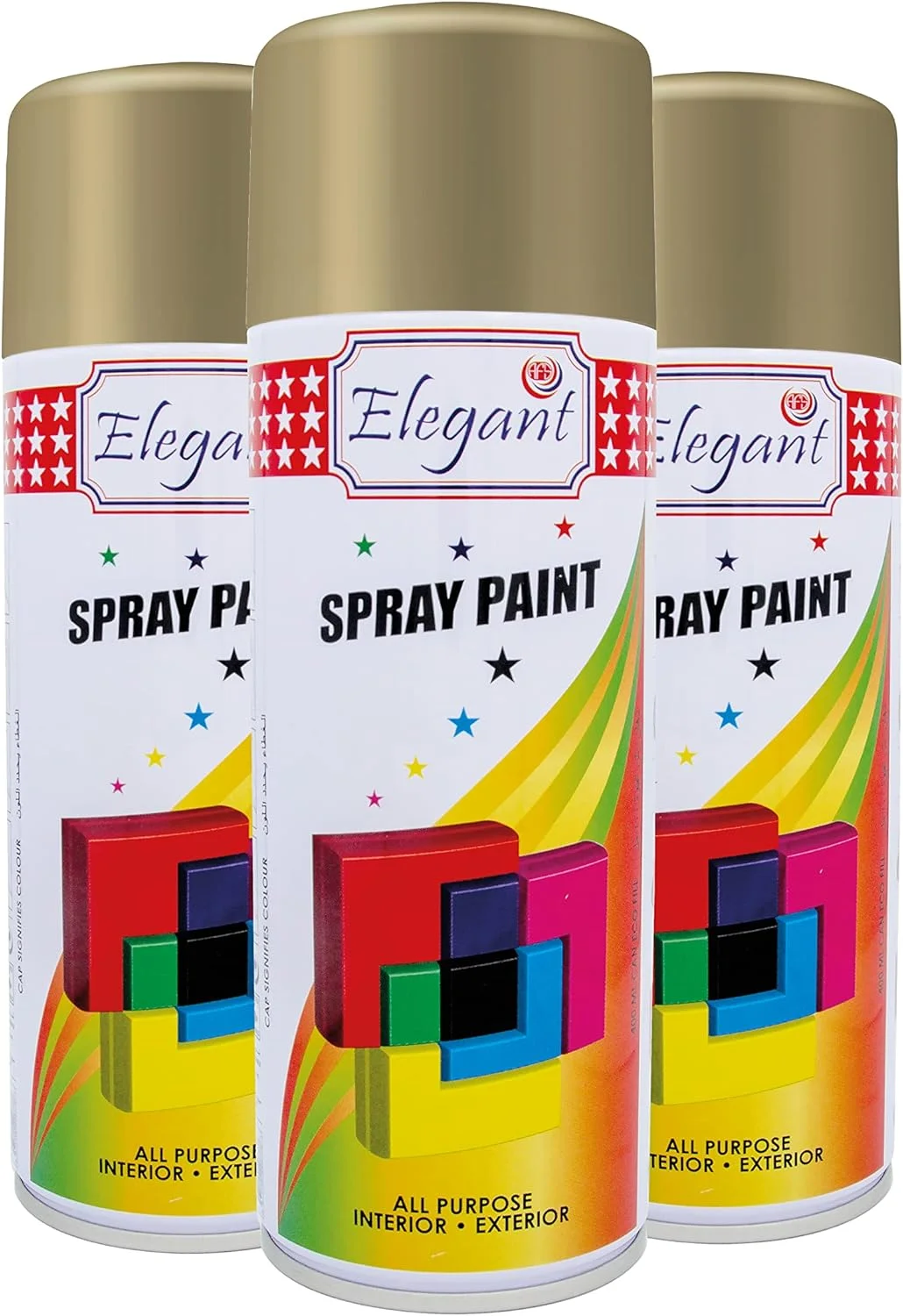 اسپری رنگ چند منظوره اِلِگانْت – کروم طلایی – 400 میلی لیتر – بسته 3 عددی (3 عدد 400 میلی لیتری) – رنگ خشک شونده سریع مناسب کارهای DIY – مقاوم در برابر تمام شرایط آب و هوایی – رنگ اکریلیک داخلی و خارجی اسپری رنگ چند منظوره اِلِگانْت – کروم طلایی – 400 میلی لیتر – بسته 3 عددی (3 عدد 400 میلی لیتری) – رنگ خشک شونده سریع مناسب کارهای DIY – مقاوم در برابر تمام شرایط آب و هوایی – رنگ اکریلیک داخلی و خارجی