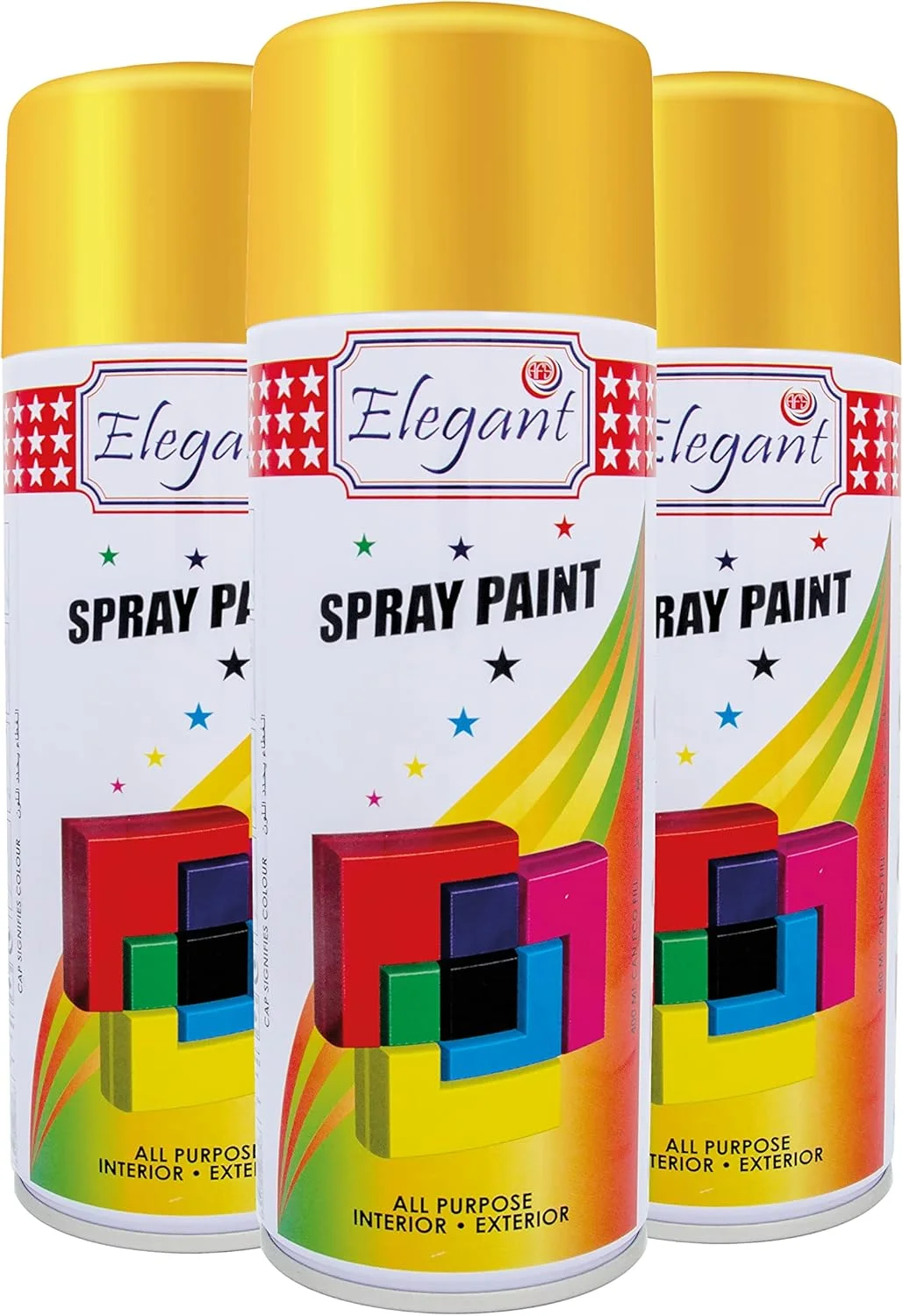رنگ اسپری چند منظوره شیک - زرد روشن - 400 میلی لیتر - بسته 3 عددی (3 عدد 400 میلی لیتری) - رنگ خشک شونده سریع DIY - مقاوم در برابر تمام شرایط آب و هوایی - رنگ اکریلیک داخلی و خارجی رنگ اسپری چند منظوره شیک - زرد روشن - 400 میلی لیتر - بسته 3 عددی (3 عدد 400 میلی لیتری) - رنگ خشک شونده سریع DIY - مقاوم در برابر تمام شرایط آب و هوایی - رنگ اکریلیک داخلی و خارجی
