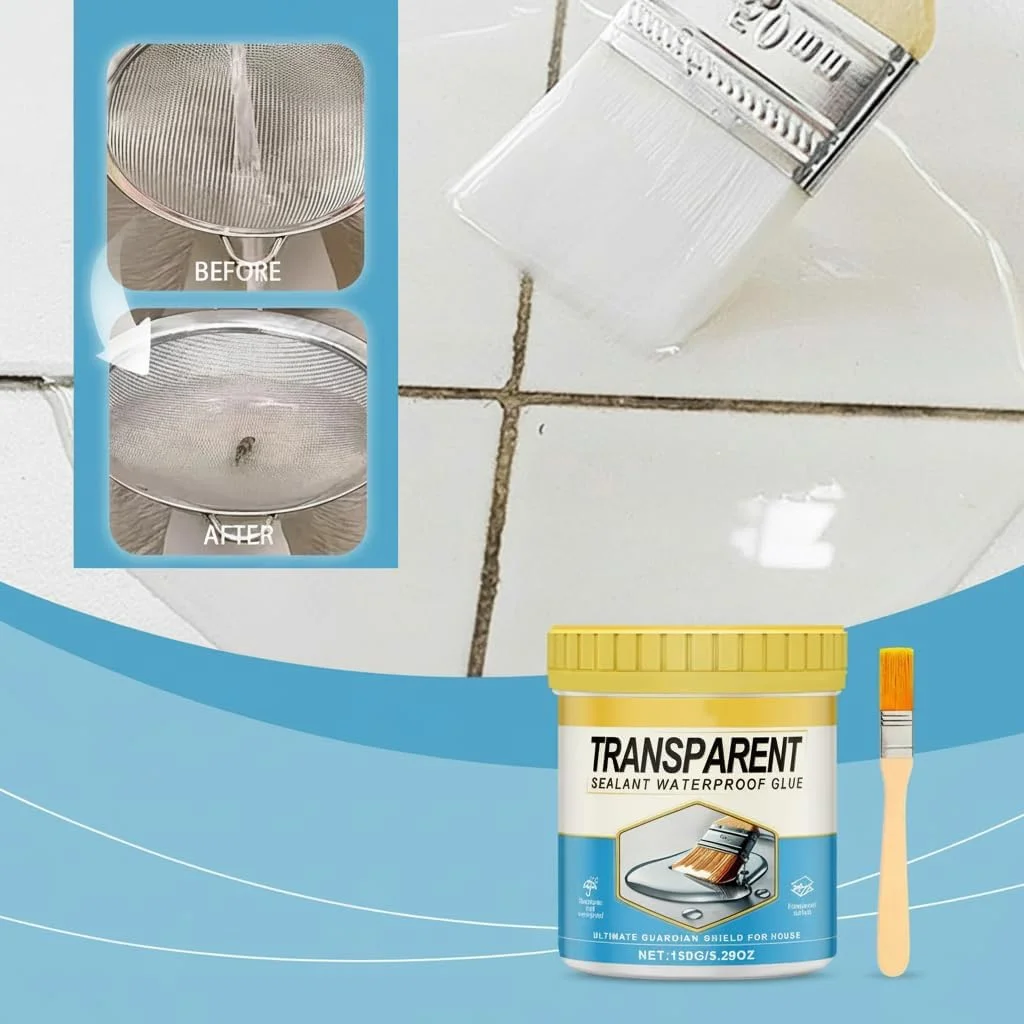 عامل پوشش ضد آب نامرئی آزونه 150 گرمی، عامل پوشش ضد آب پلی یورتان شفاف، درزگیر سقف عامل ضد نشت فوق العاده قوی، پوشش تعمیر ماندگار