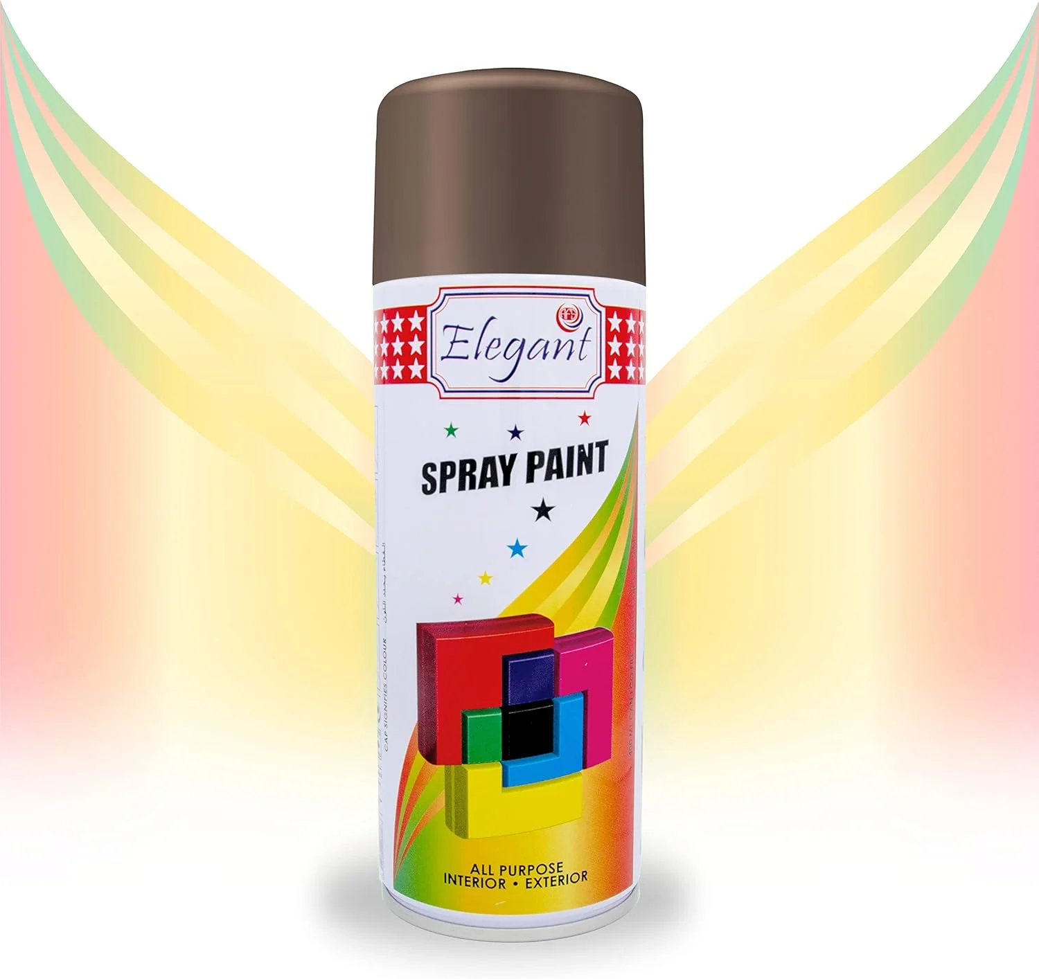 اسپری رنگ چند منظوره شیک – قهوه ای – 400 میلی لیتر – بسته 2 عددی، بسته دوقلو (2 عدد 400 میلی لیتری) – رنگ DIY با خشک شدن سریع – مقاوم در برابر تمام شرایط آب و هوایی – رنگ اکریلیک داخلی و خارجی