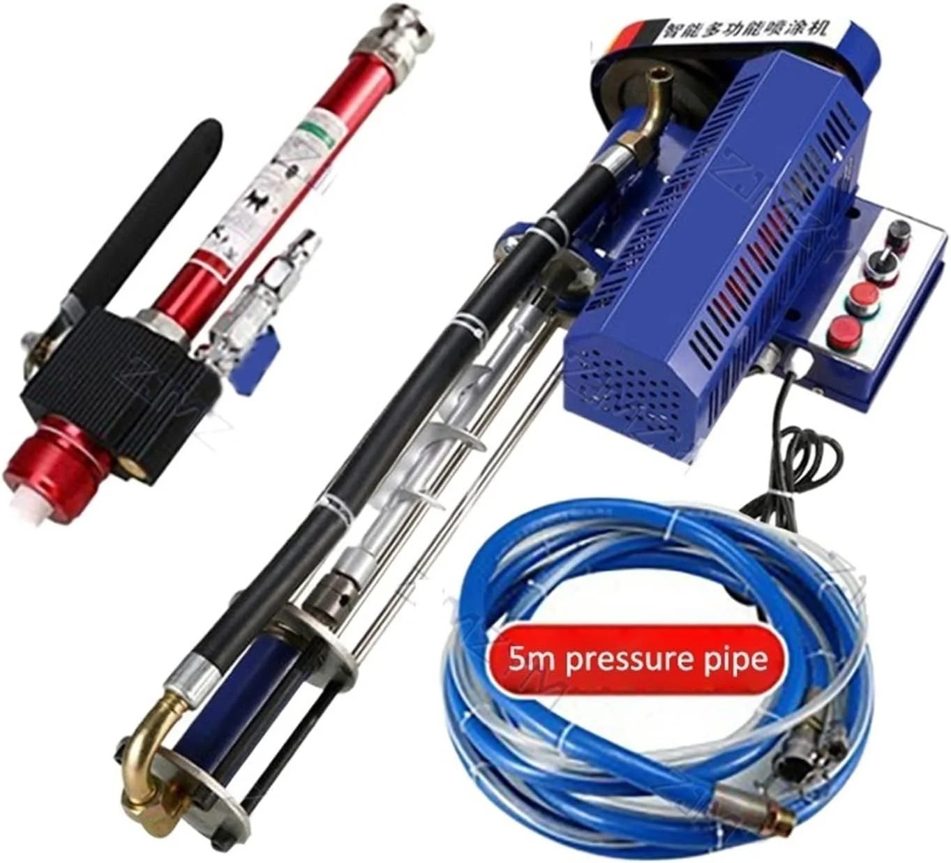 دستگاه پاشش رنگ چند منظوره 2800 وات CBWCCY برای پودر بتونه، ملات سیمان، پلی یورتان، پوشش ضد آب، لاتکس، رنگ سنگ نمای بیرونی (تفنگ مستقیم)