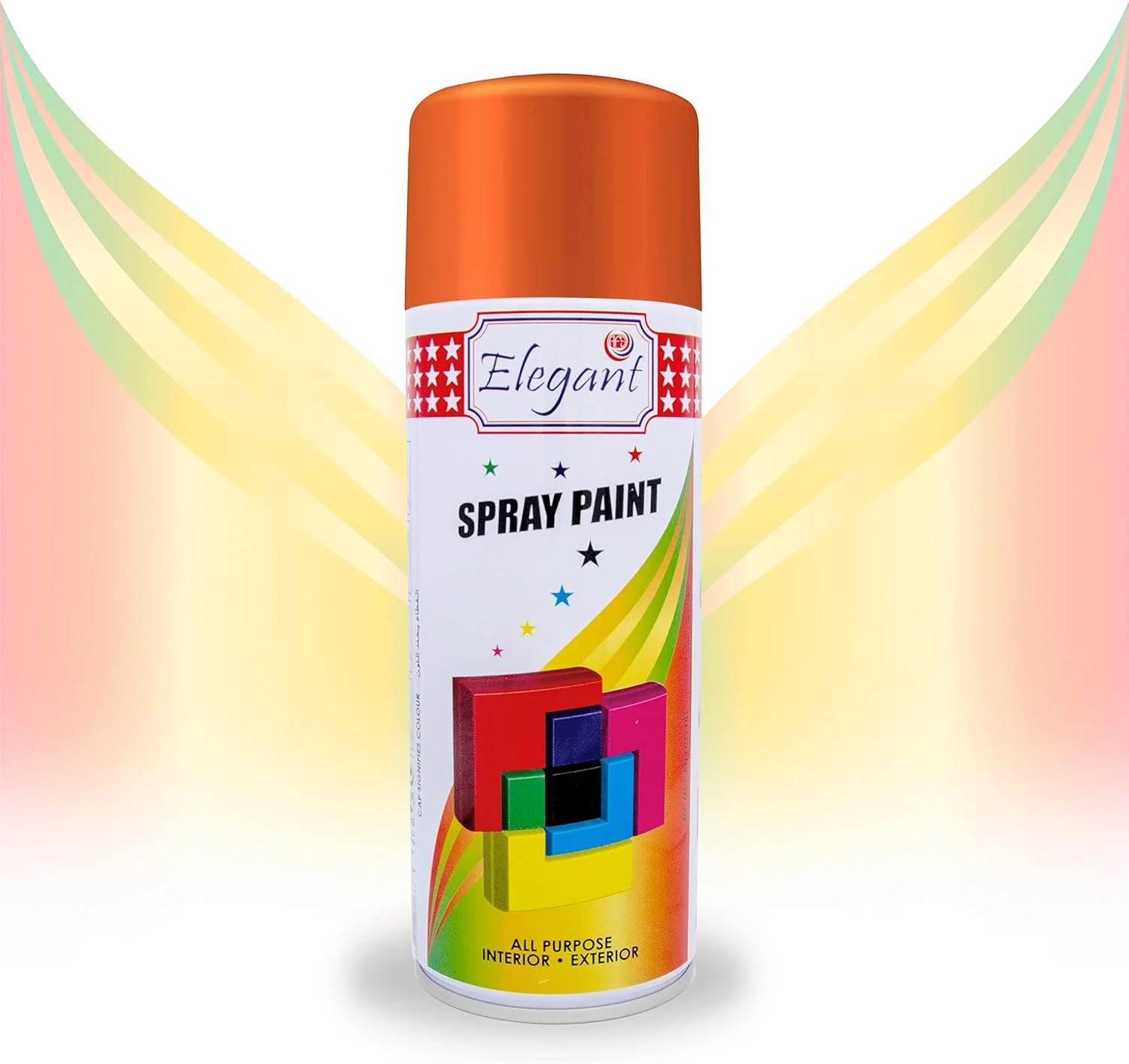 اسپری رنگ چند منظوره اِلِگانْت – نارنجی – 400 میلی لیتر – بسته 2 عددی، بسته دوقلو (2 عدد 400 میلی لیتری) – رنگ خشک شونده سریع مناسب کارهای DIY – مقاوم در برابر تمام شرایط آب و هوایی – رنگ اکریلیک داخلی و خارجی