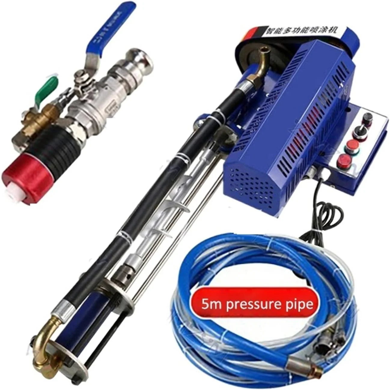 دستگاه پاشش رنگ چند منظوره 2800 وات CBWCCY برای بتونه، پودر، ملات سیمان، پلی یورتان، پوشش ضد آب، لاتکس، رنگ سنگ نمای بیرونی (تفنگ مستقیم مینی) دستگاه پاشش رنگ چند منظوره 2800 وات CBWCCY برای بتونه، پودر، ملات سیمان، پلی یورتان، پوشش ضد آب، لاتکس، رنگ سنگ نمای بیرونی (تفنگ مستقیم مینی)