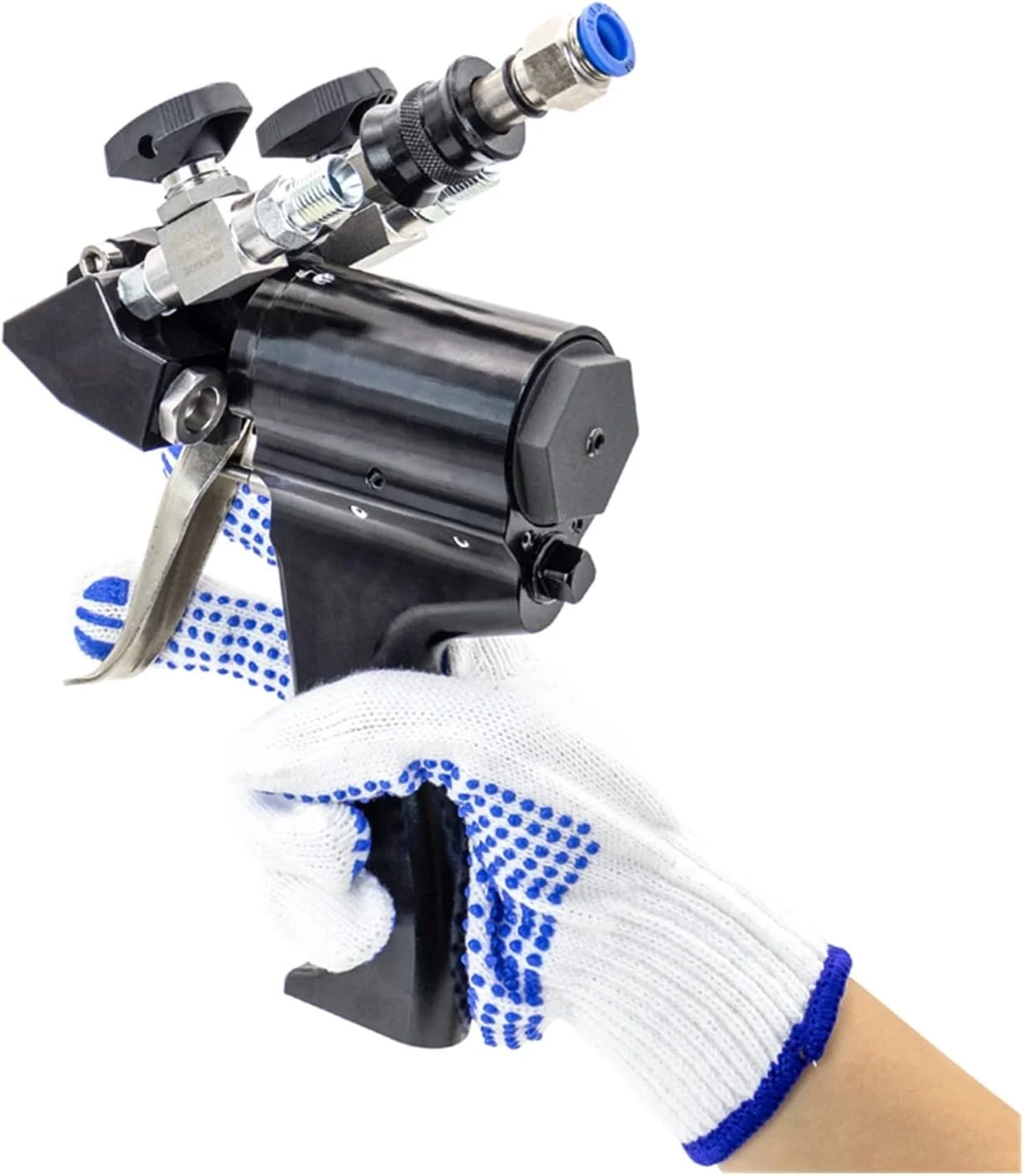 تفنگ فوم پاششی حرفه ای GZDodek مدل P2، تفنگ فوم پلی یورتان، تفنگ فوم پاششی پنوماتیک فشار قوی، حداکثر 35 مگاپاسکال، 1-12 کیلوگرم در دقیقه، 0.2-1.2 مگاپاسکال، 1.6 میلی متر تفنگ فوم پاششی حرفه ای GZDodek مدل P2، تفنگ فوم پلی یورتان، تفنگ فوم پاششی پنوماتیک فشار قوی، حداکثر 35 مگاپاسکال، 1-12 کیلوگرم در دقیقه، 0.2-1.2 مگاپاسکال، 1.6 میلی متر