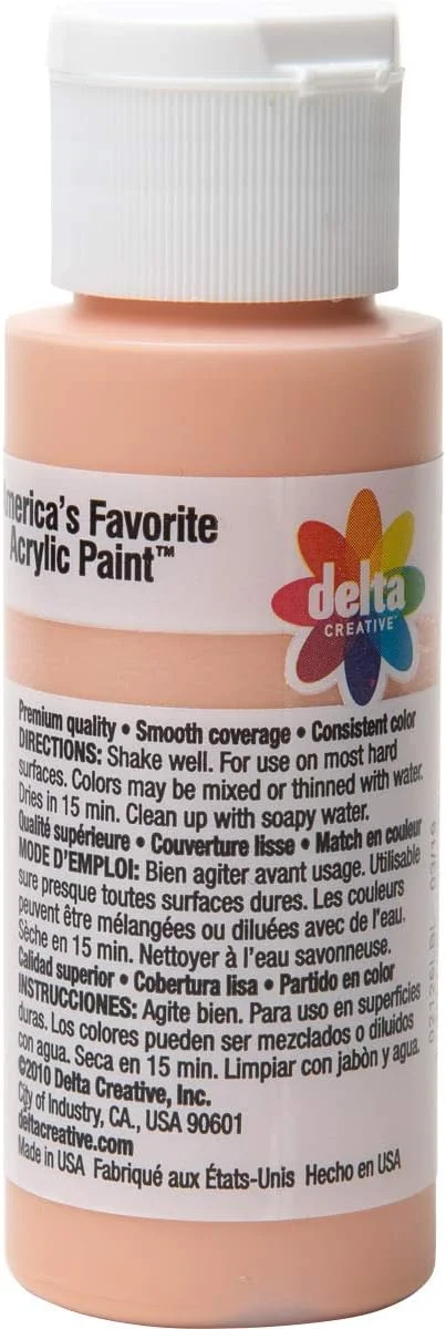 رنگ اکریلیک سرامیکوت دلتا کریتیو در رنگ های متنوع (59 میلی لیتر)، 2126، رنگ پوست متوسط