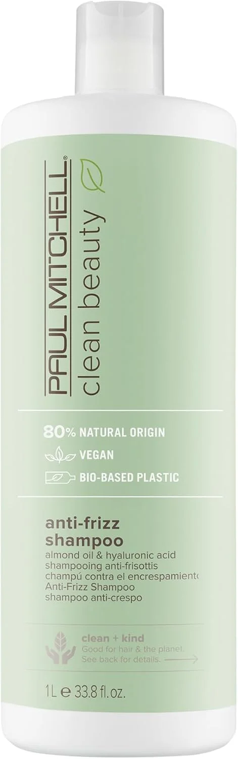شامپو ضد وز مو پل میچل Clean Beauty، صاف کننده مو، آرام کننده وز، برای موهای بافت دار و مستعد وز، ۱۰۰۰ میلی لیتر