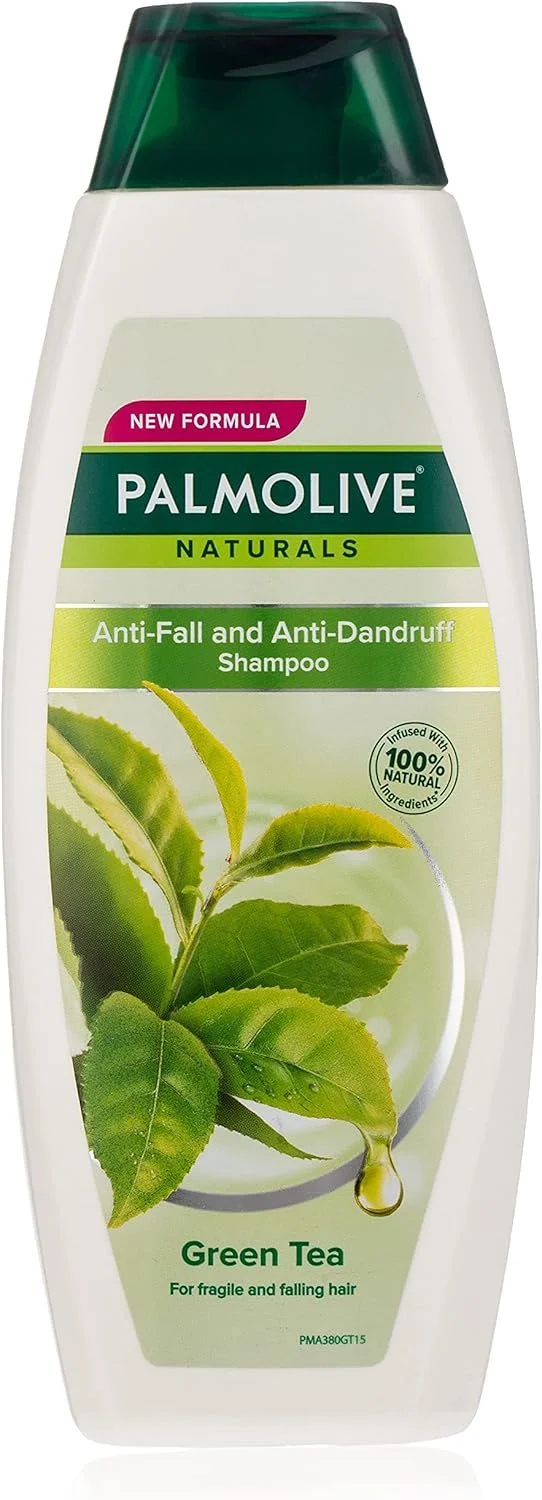 شامپو ضد شوره و ضد ریزش مو پالمولیو نچرالز برای موهای شکننده و مستعد ریزش، 100% مواد طبیعی، شامپو چای سبز، 380 میلی لیتر شامپو ضد شوره و ضد ریزش مو پالمولیو نچرالز برای موهای شکننده و مستعد ریزش، 100% مواد طبیعی، شامپو چای سبز، 380 میلی لیتر