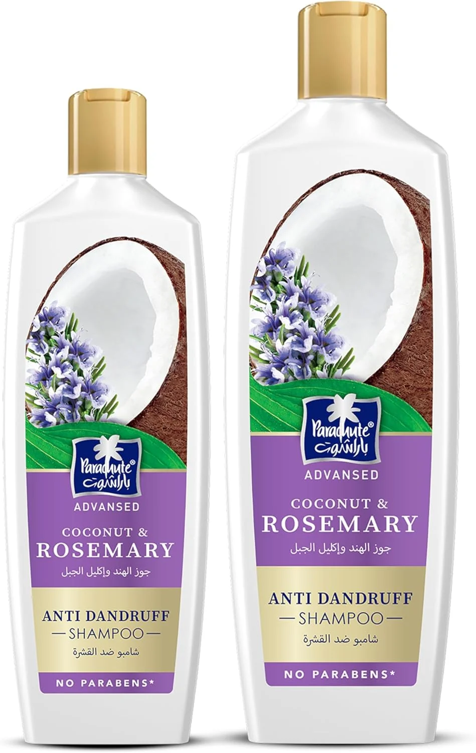 شامپو ضد شوره نارگیل و رزماری ادونسد پاراشوت 175 میلی لیتر + شامپو ضد شوره نارگیل و رزماری ادونسد پاراشوت 340 میلی لیتر