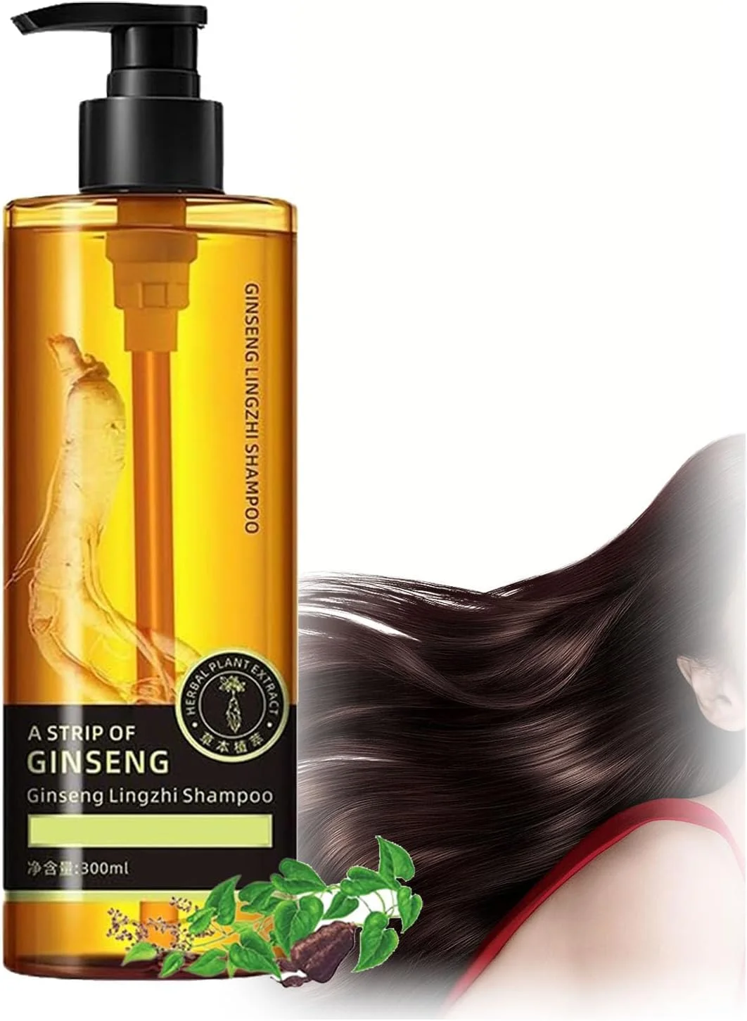 شامپو کنترل چربی و ضد ریزش مو جینسینگ OVNTIKJ، شامپو گیاهی کنترل چربی و ترمیم مو، شامپو کنترل چربی جینسینگ (1 عدد)