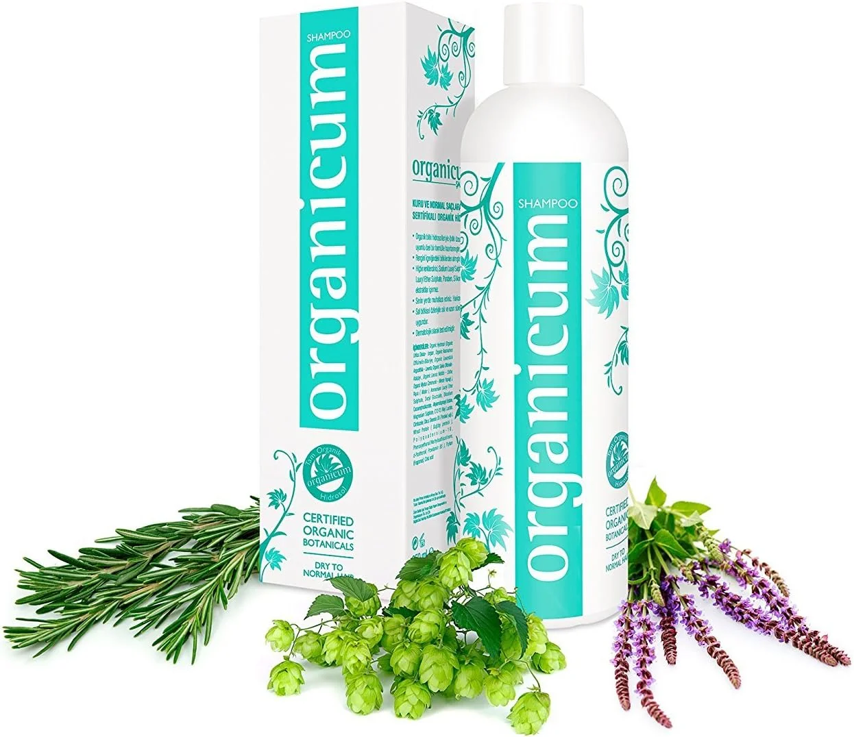 شامپو ارگانیکوم بدون گلیسیرین/درمان مو وگان برای جلوگیری از ریزش مو و شوره سر، بدون سیلیکون و الکل، 350 میلی لیتر