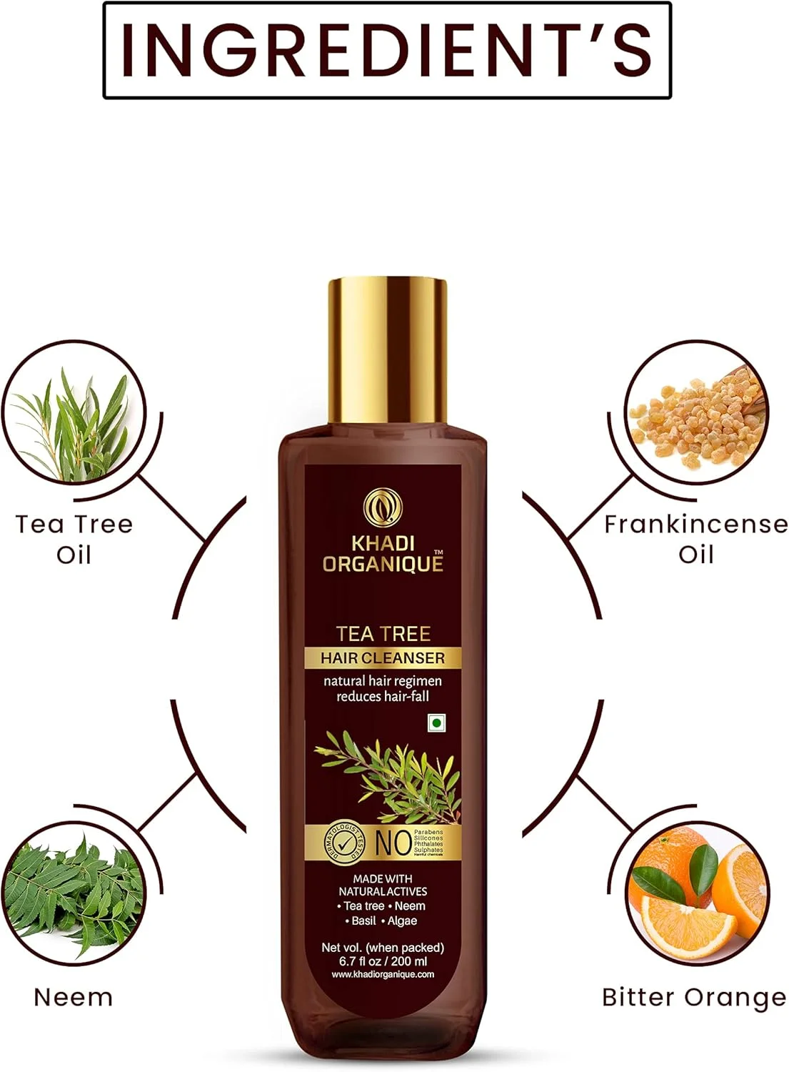 شامپو پاک کننده مو حاوی روغن درخت چای خادی ارگانیک، ضد شوره، بدون SLS و پارابن، 200 میلی لیتر شامپو پاک کننده مو حاوی روغن درخت چای خادی ارگانیک، ضد شوره، بدون SLS و پارابن، 200 میلی لیتر