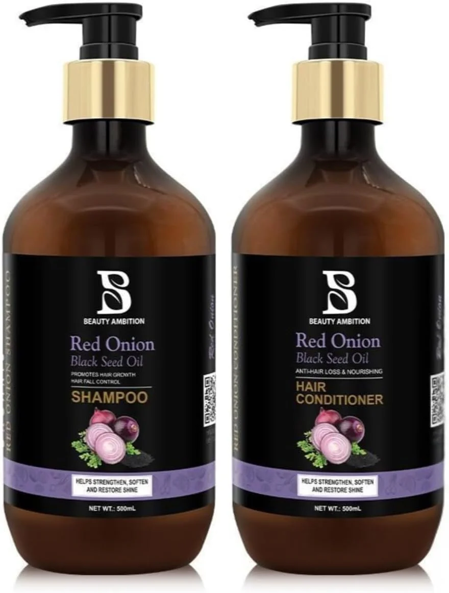 شامپو و نرم کننده پیاز قرمز و روغن دانه سیاه ضد ریزش مو و مغذی 500 میلی لیتر + 500 میلی لیتر شامپو و نرم کننده پیاز قرمز و روغن دانه سیاه ضد ریزش مو و مغذی 500 میلی لیتر + 500 میلی لیتر