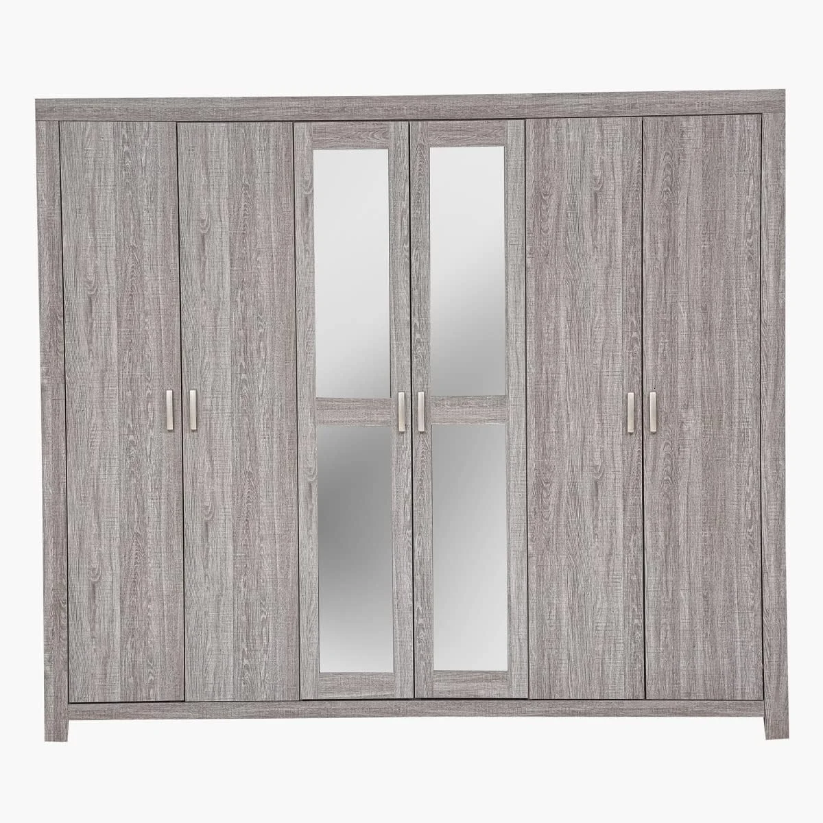 کمد لباس 6 درب آینه دار Home Box مدل Odell ابعاد 53.6 x 208 x 240 سانتی متر - خاکستری کمد لباس 6 درب آینه دار Home Box مدل Odell ابعاد 53.6 x 208 x 240 سانتی متر - خاکستری