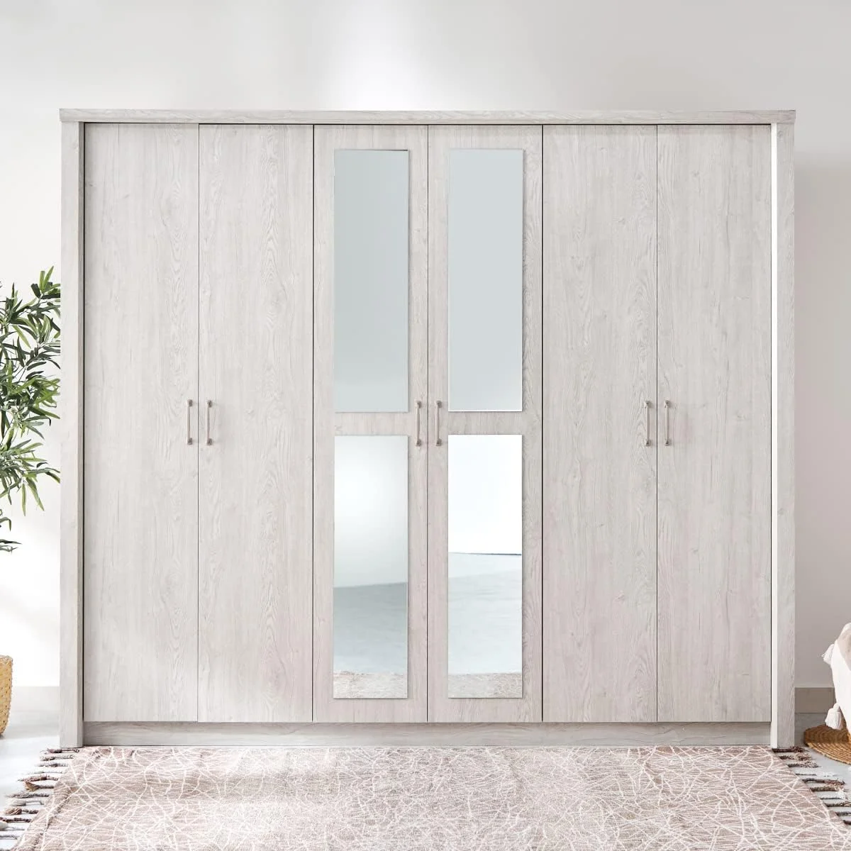 کمد لباس 6 درب آئورلیا هوم باکس با آینه 55 x 208 x 240 سانتی متر خاکستری کمد لباس 6 درب آئورلیا هوم باکس با آینه 55 x 208 x 240 سانتی متر خاکستری