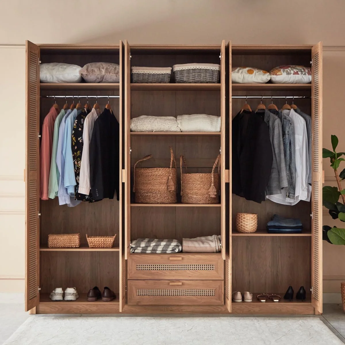 کمد لباس 6 درب جاوا هوم باکس با 2 آینه 55 X 220 X 240 سانتی متر - قهوه ای کمد لباس 6 درب جاوا هوم باکس با 2 آینه 55 X 220 X 240 سانتی متر - قهوه ای