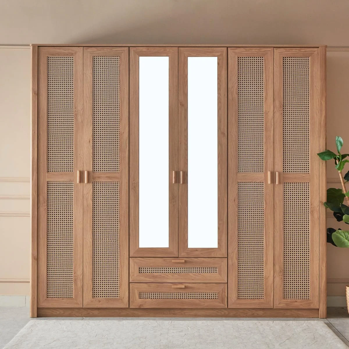 کمد لباس 6 درب جاوا هوم باکس با 2 آینه 55 X 220 X 240 سانتی متر - قهوه ای کمد لباس 6 درب جاوا هوم باکس با 2 آینه 55 X 220 X 240 سانتی متر - قهوه ای