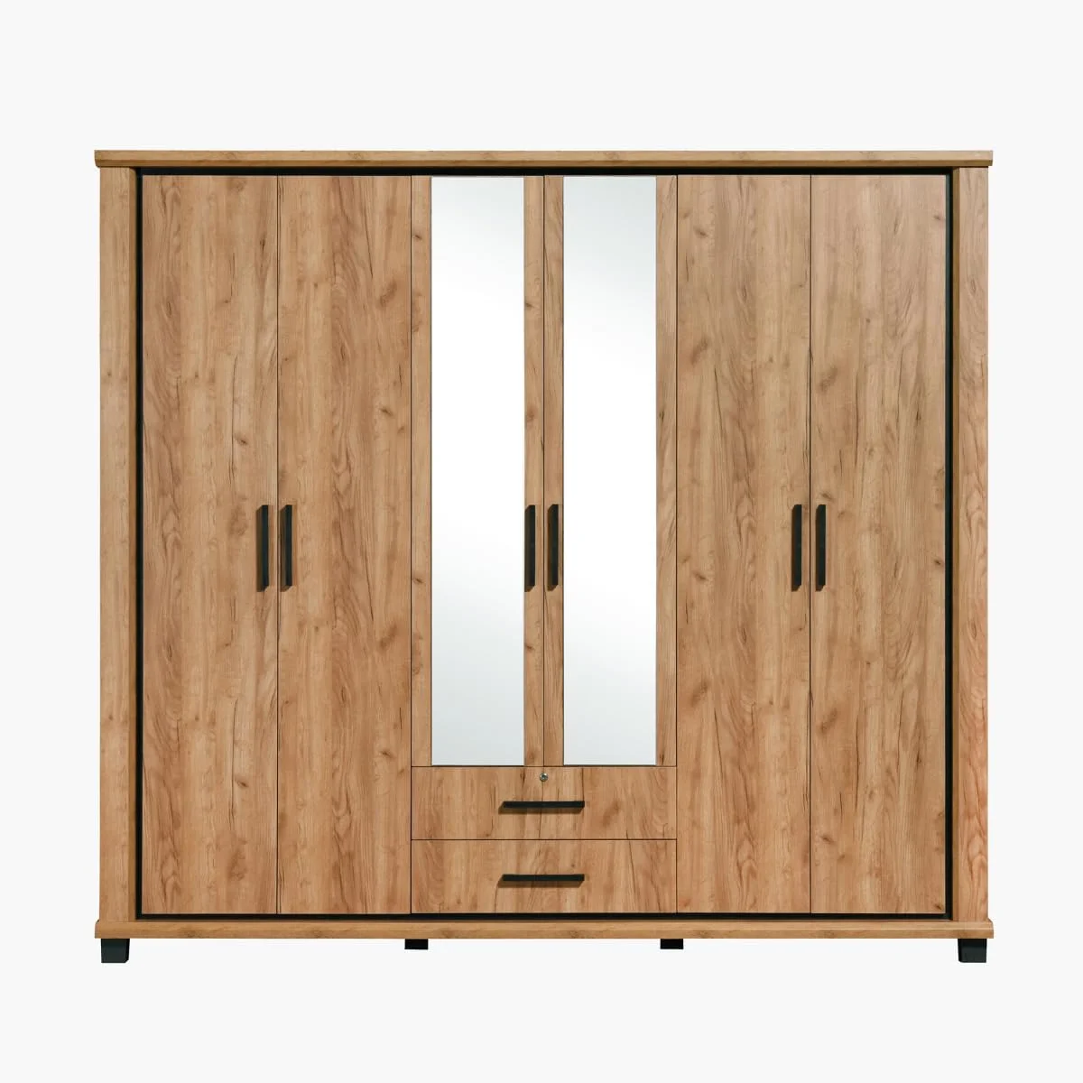 کمد لباس 6 درب 2 کشو HomeBox Belfort با 2 آینه و قفل کمد لباس 6 درب 2 کشو HomeBox Belfort با 2 آینه و قفل